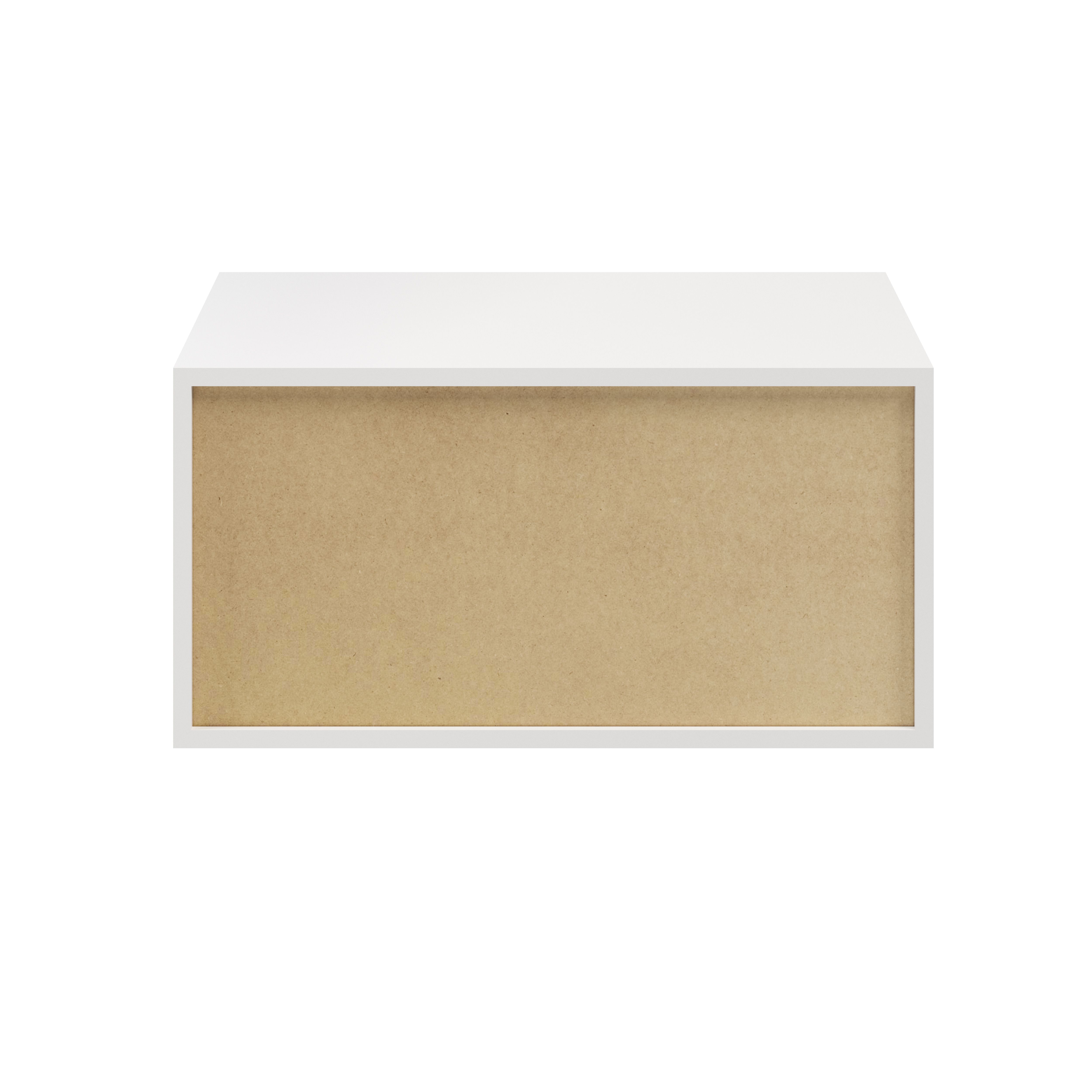 GoodHome Atomia Matt White Modular furniture cabinet, (H)375mm (W)750mm (D)450mm