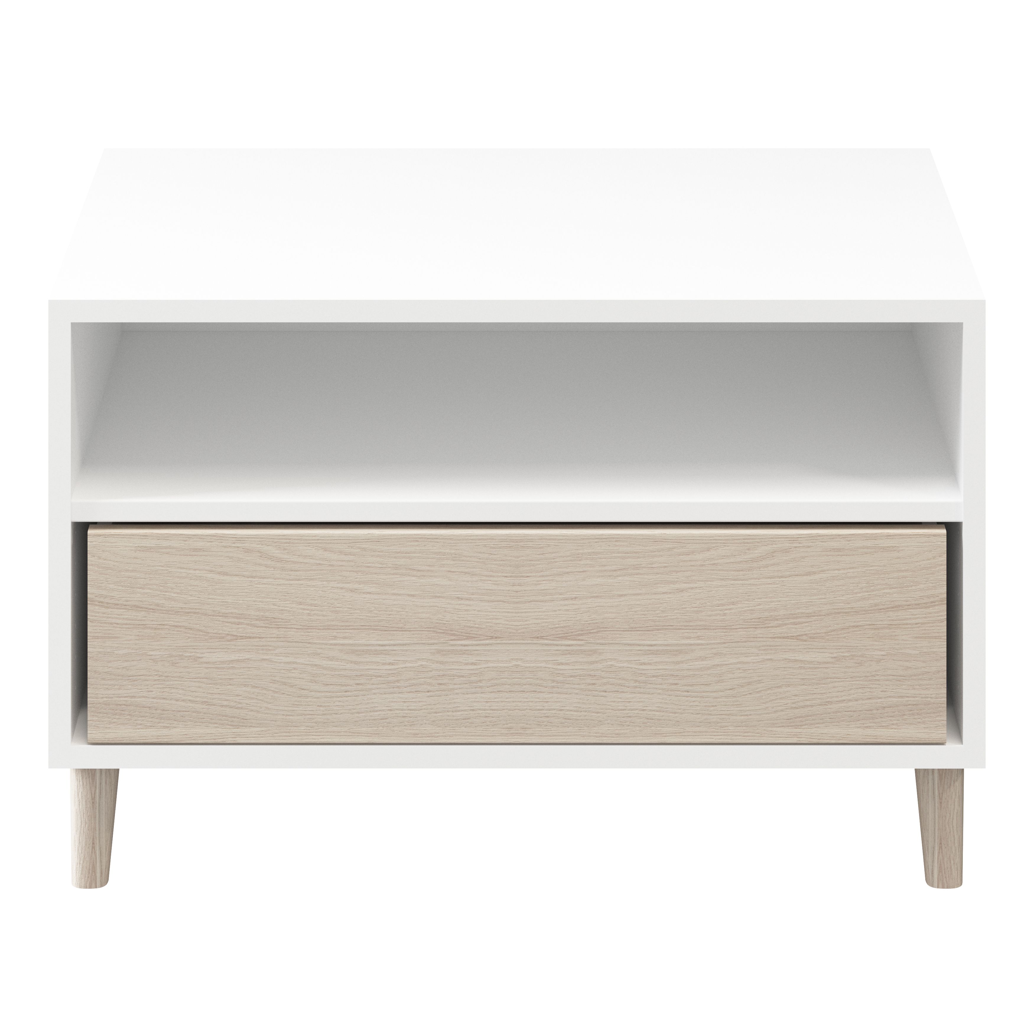 GoodHome Atomia Matt White Modular furniture cabinet, (H)375mm (W)750mm (D)450mm