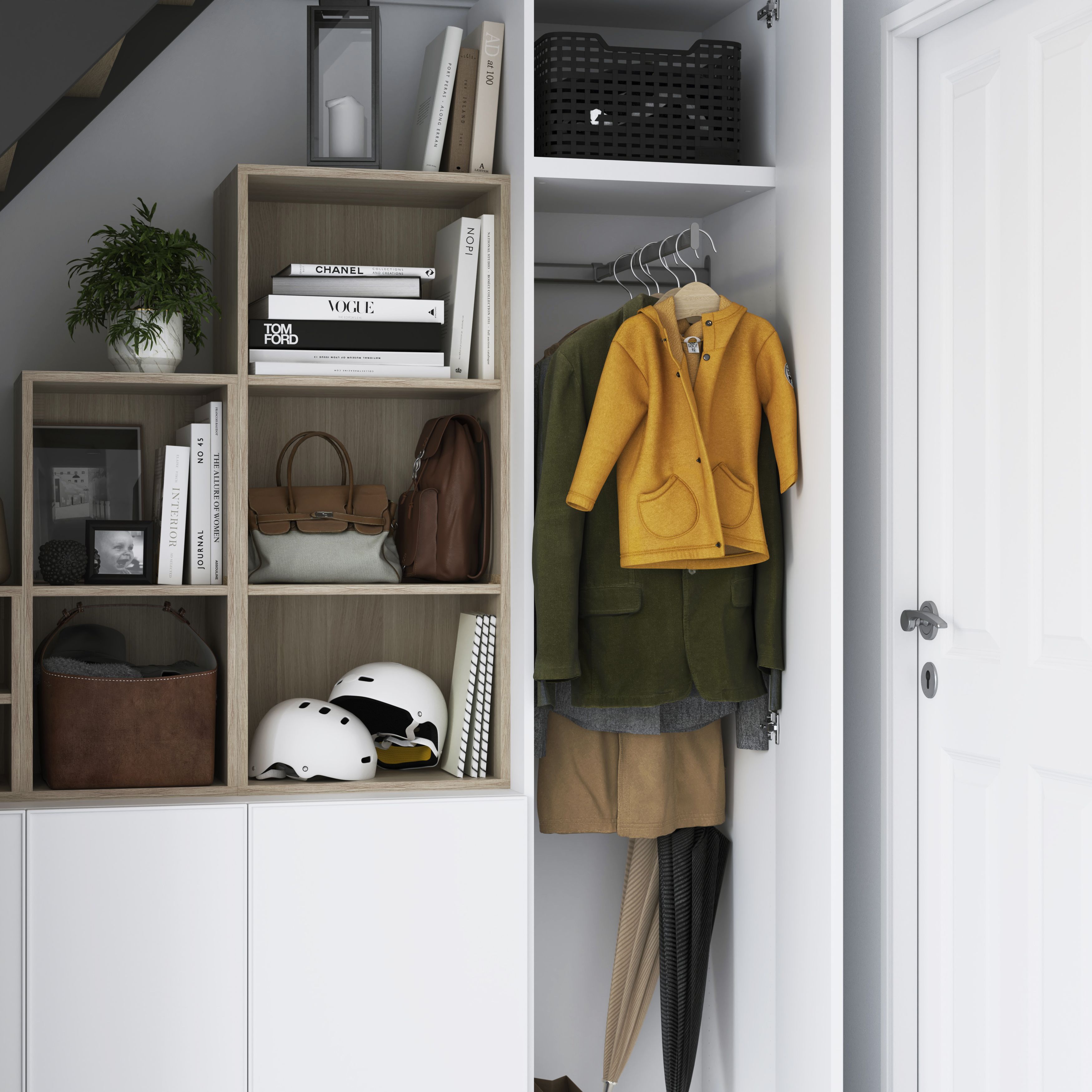 GoodHome Atomia Matt White Modular furniture cabinet, (H)750mm (W)500mm (D)450mm
