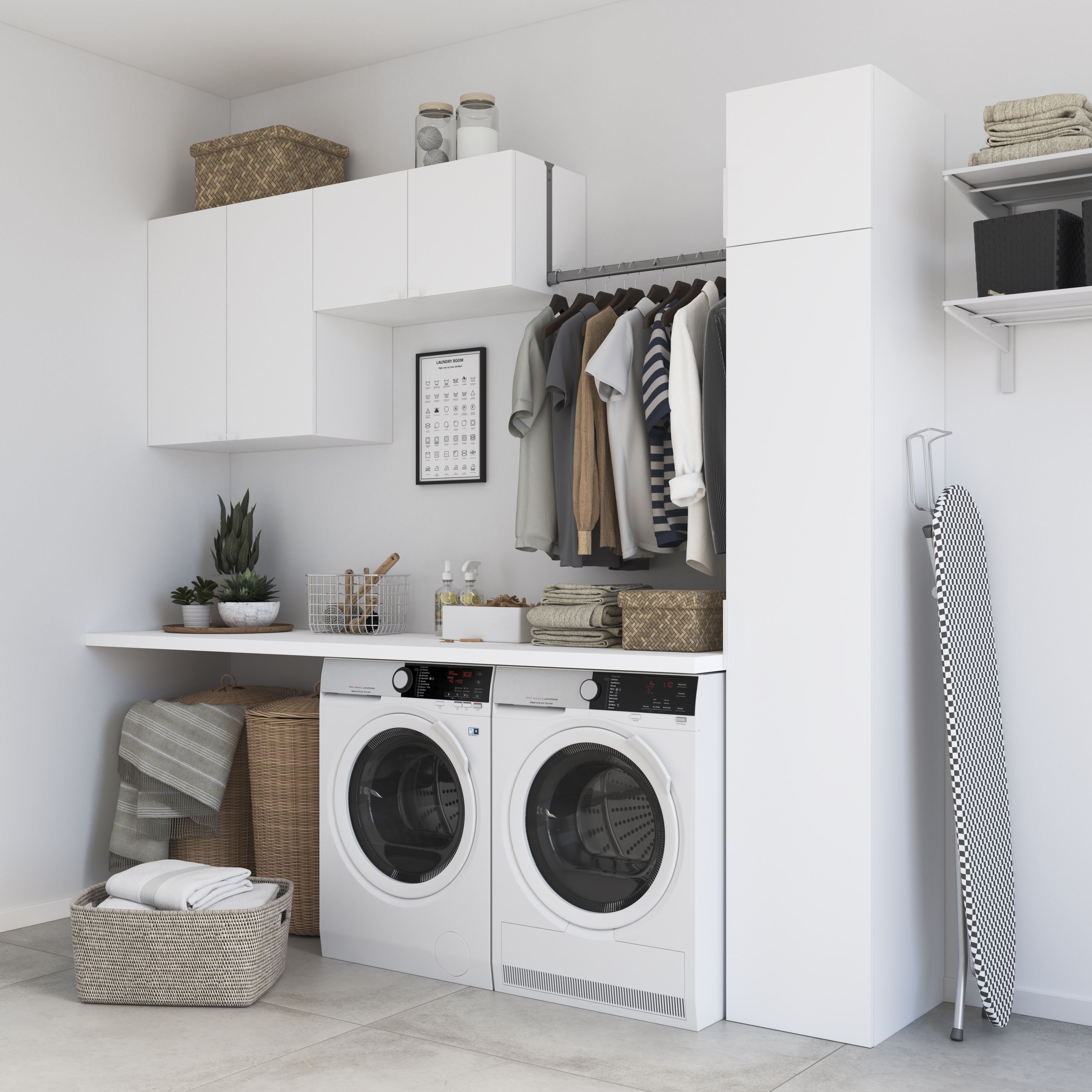 GoodHome Atomia Matt White Non-mirrored Modular furniture door, (H) 372mm (W) 372mm