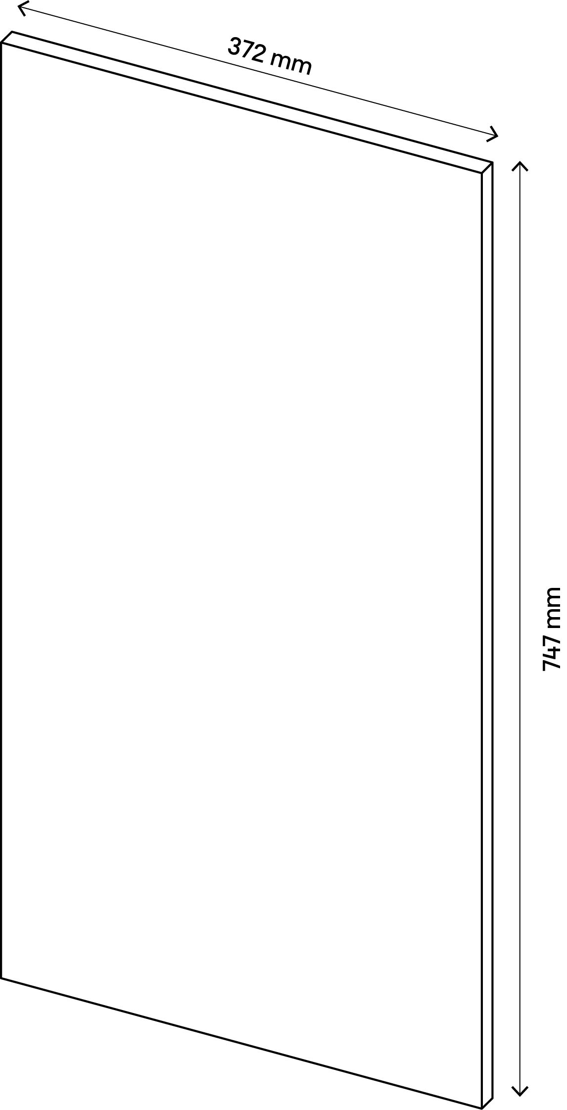 GoodHome Atomia Matt White Non-mirrored Modular furniture door, (H) 747mm (W) 372mm