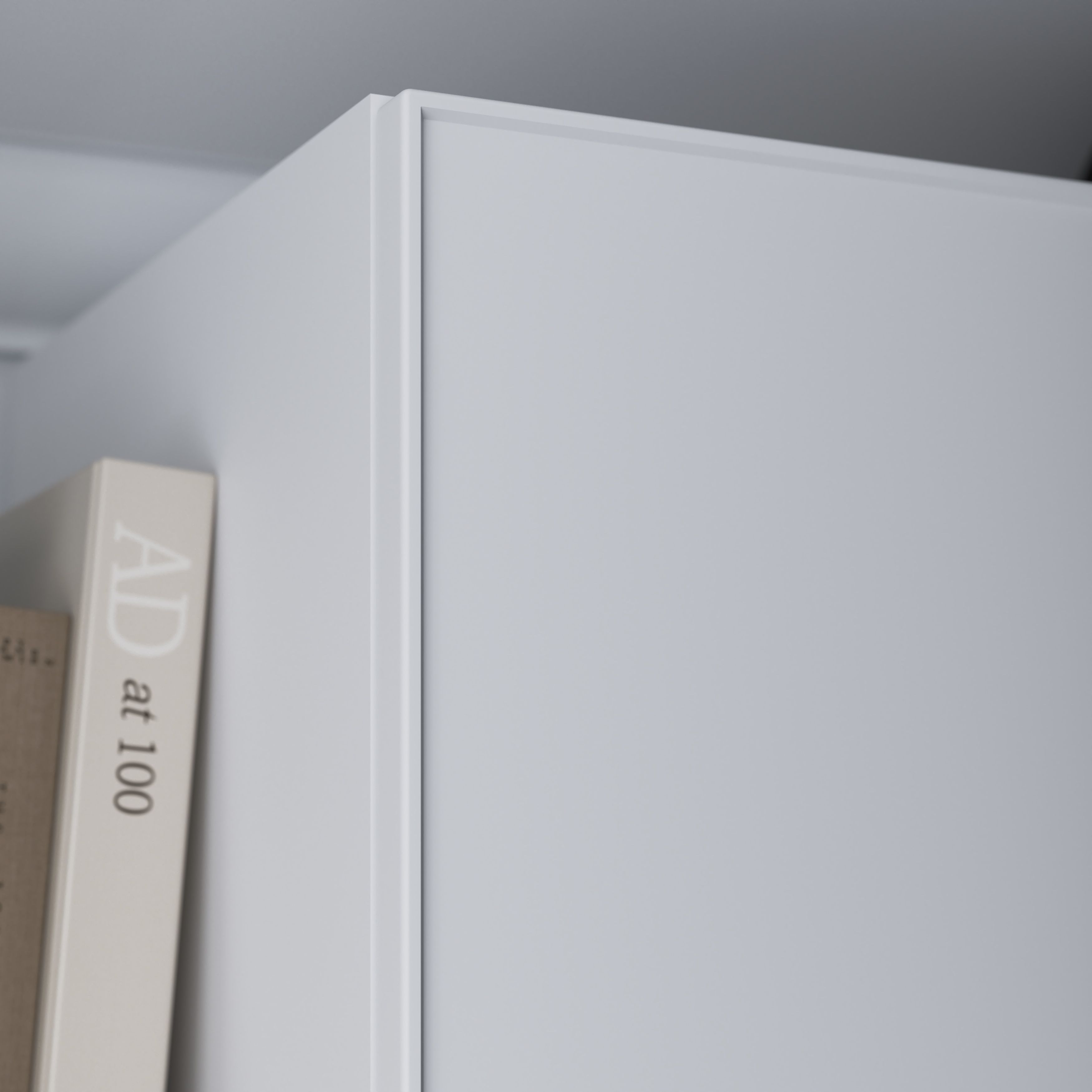 GoodHome Atomia Matt White Non-mirrored Modular furniture door, (H) 747mm (W) 372mm