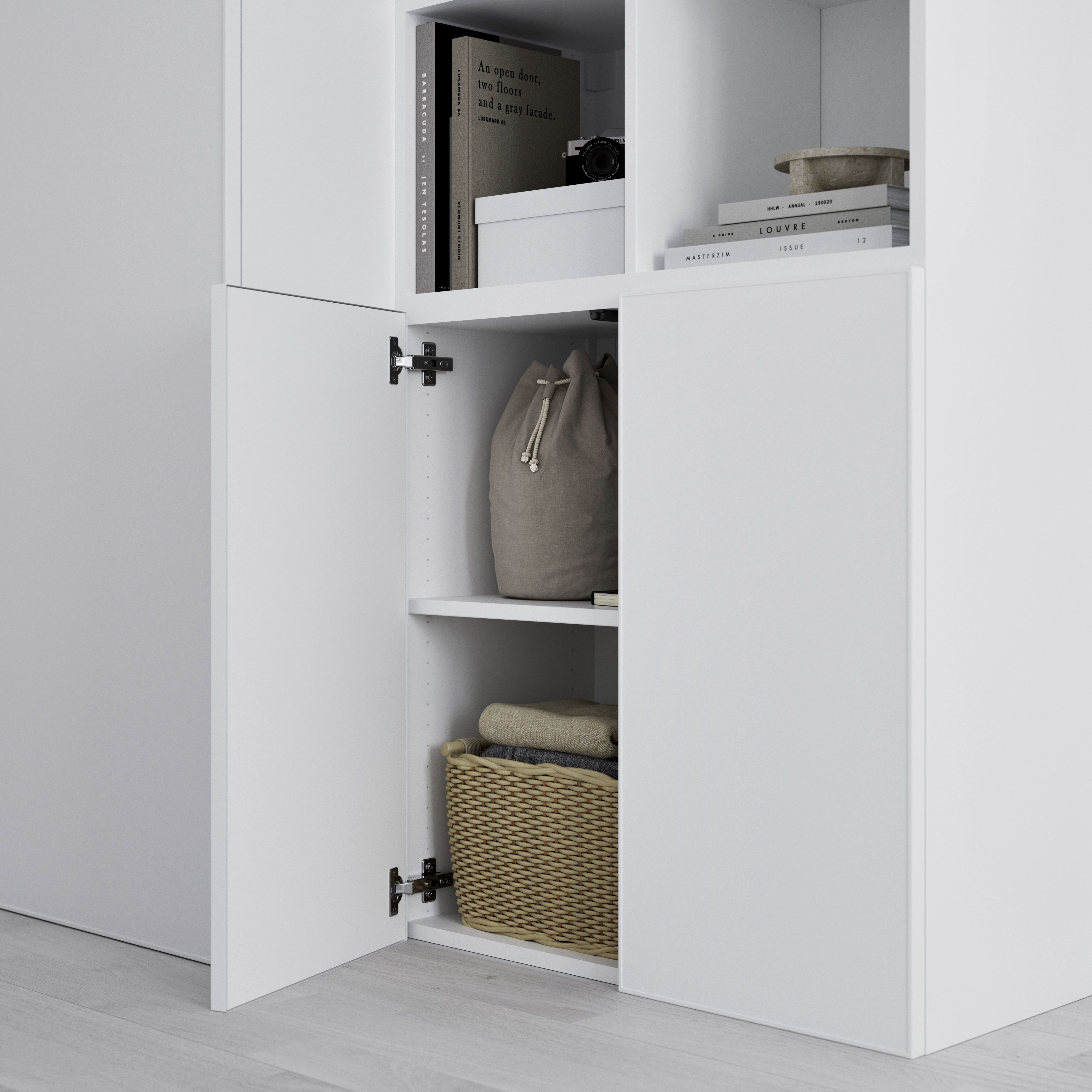 GoodHome Atomia Matt White Non-mirrored Modular furniture door, (H) 747mm (W) 372mm