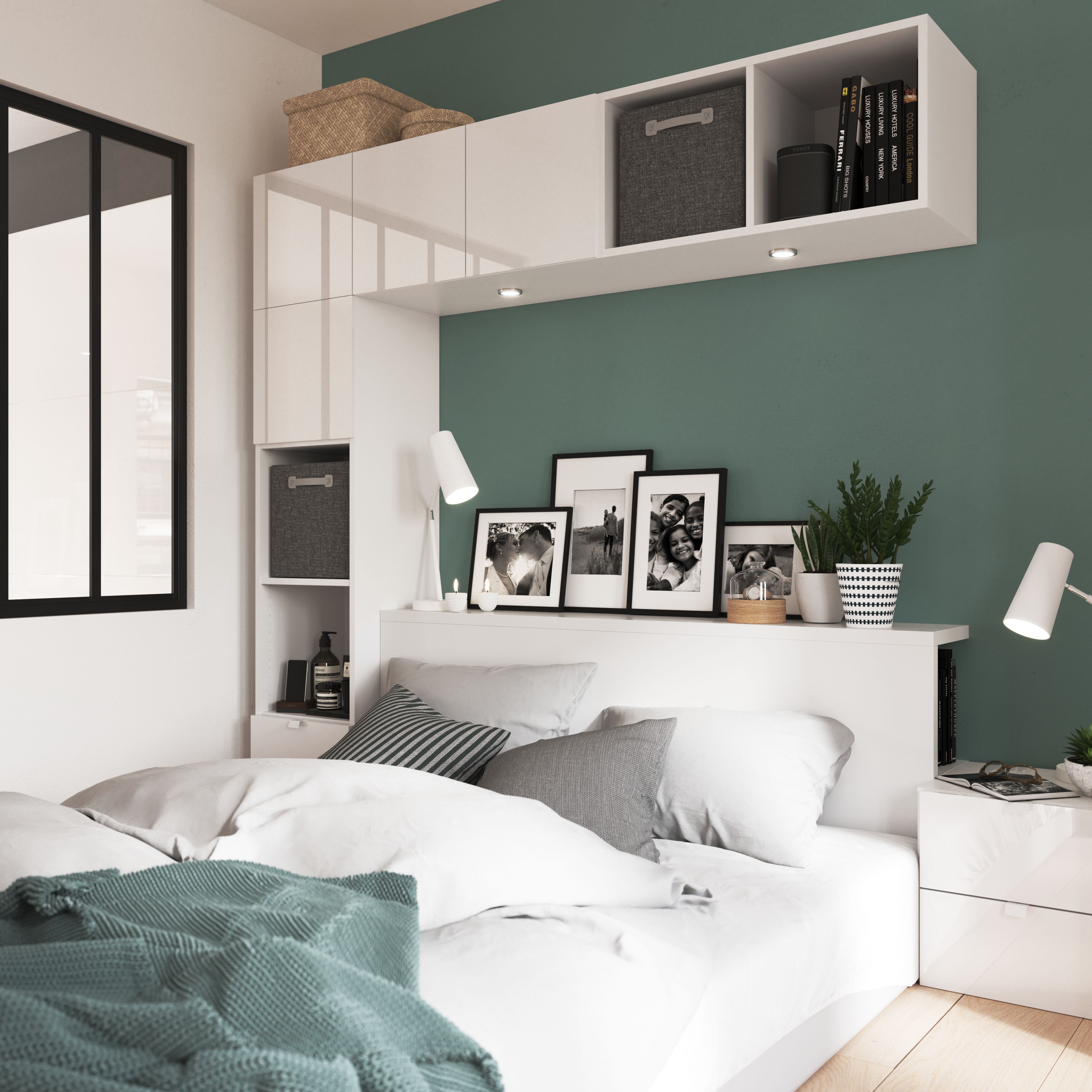 GoodHome Atomia Matt white Shelf, (L)339mm (D)332mm