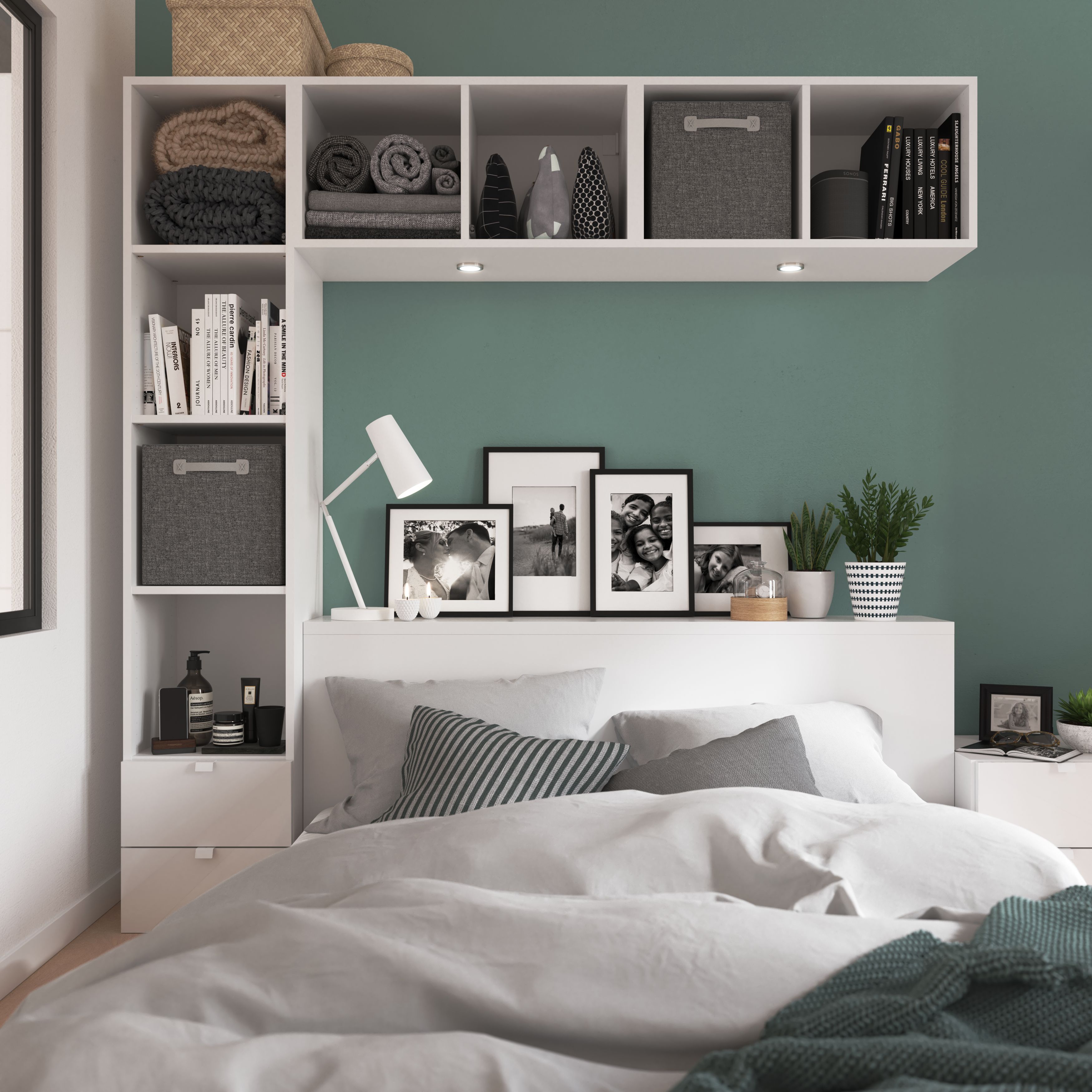 GoodHome Atomia Matt white Shelf, (L)339mm (D)332mm