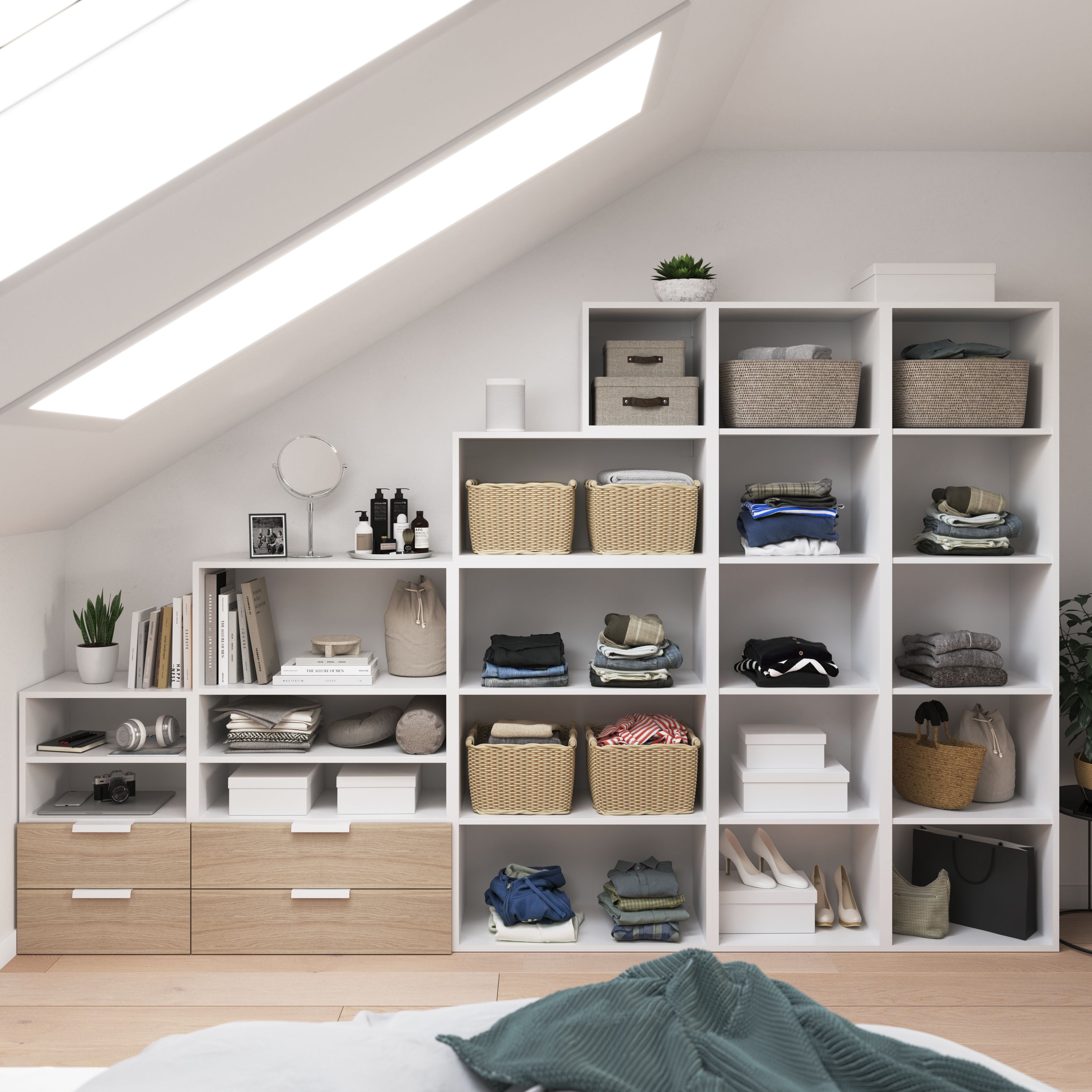 GoodHome Atomia Matt white Shelf, (L)464mm (D)332mm