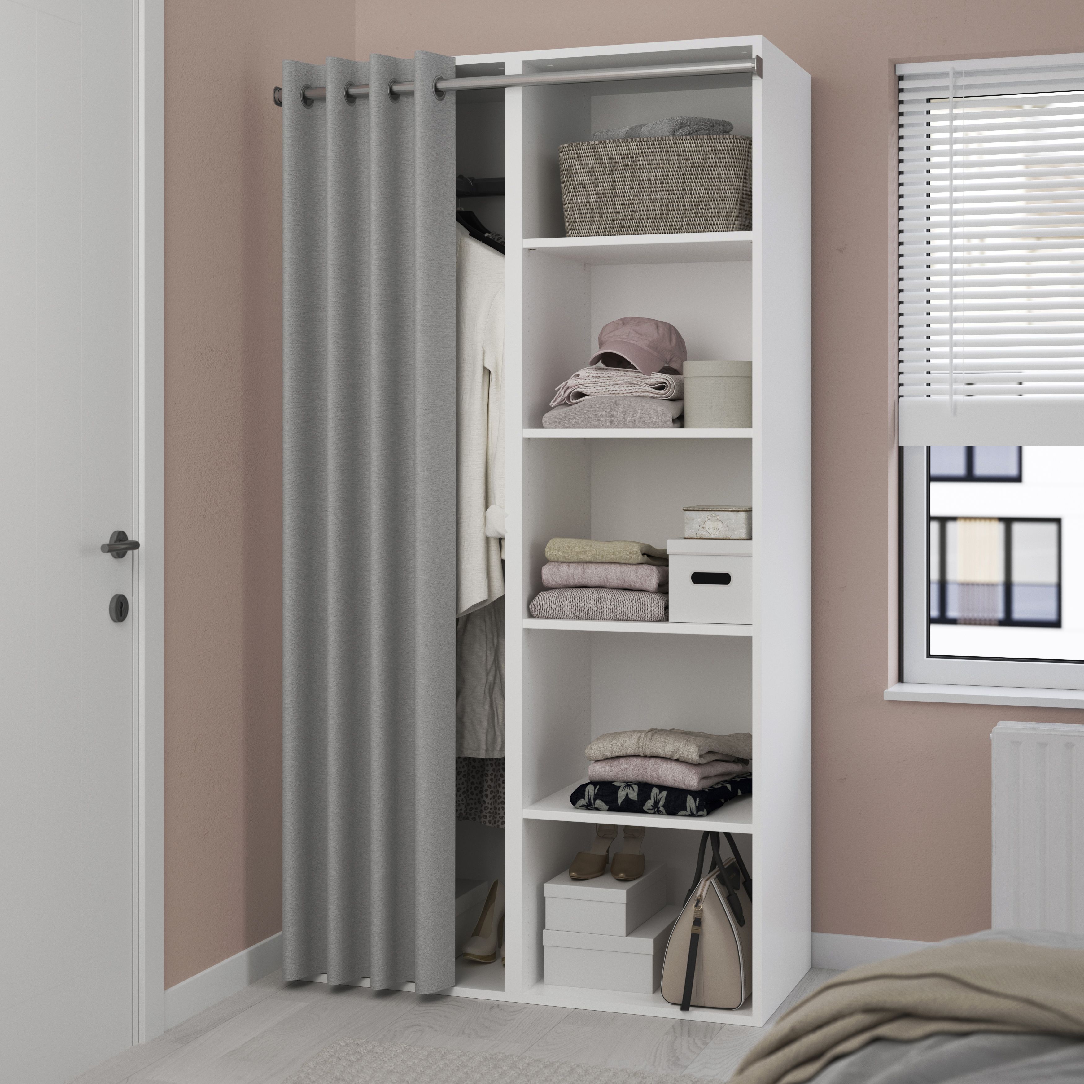 GoodHome Atomia Matt white Shelf, (L)464mm (D)432mm