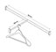 GoodHome Atomia Metallic effect Non extendable Wardrobe Frontal hanging bar, (L)713mm (D)305mm