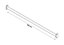GoodHome Atomia Metallic effect Non extendable Wardrobe Hanging bar, (L)713mm (D)26mm