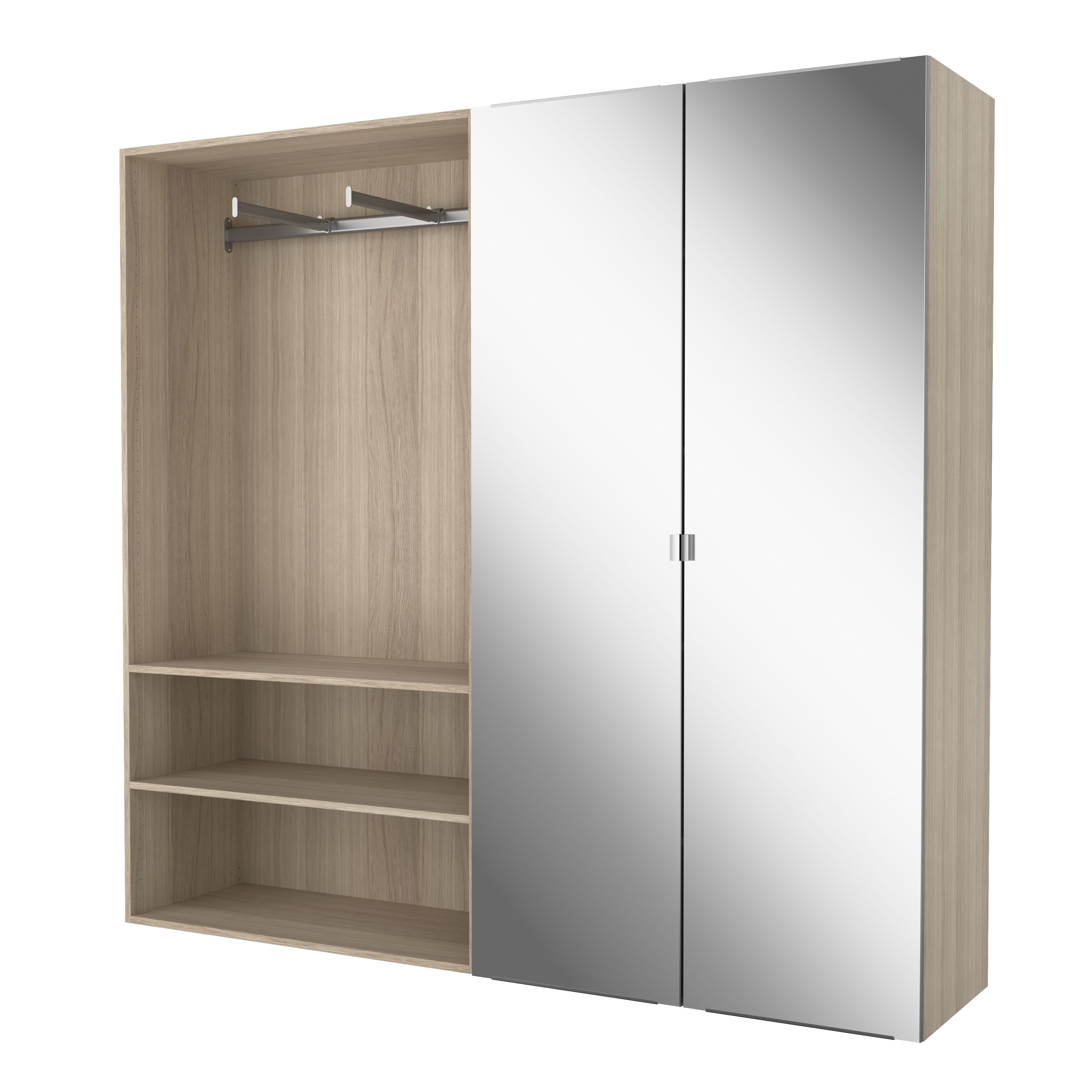 GoodHome Atomia Mirrored door Modular furniture door, (H) 1872mm (W) 497mm