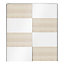 GoodHome Atomia Modern High gloss White oak effect Particle board Large Double Wardrobe (H)2250mm (W)2000mm (D)655mm