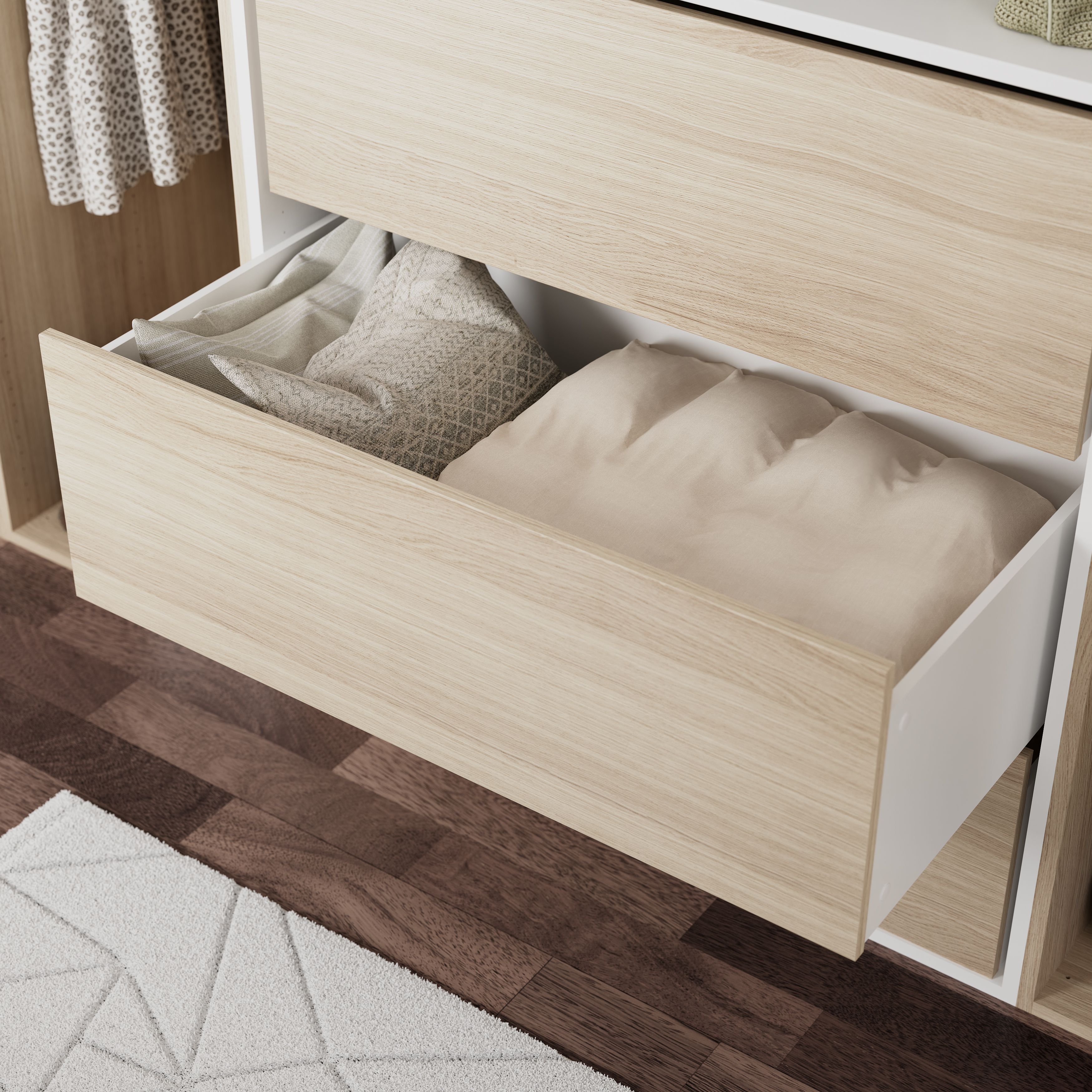 GoodHome Atomia Oak effect Modular furniture cabinet, (H)2250mm (W)1000mm (D)580mm