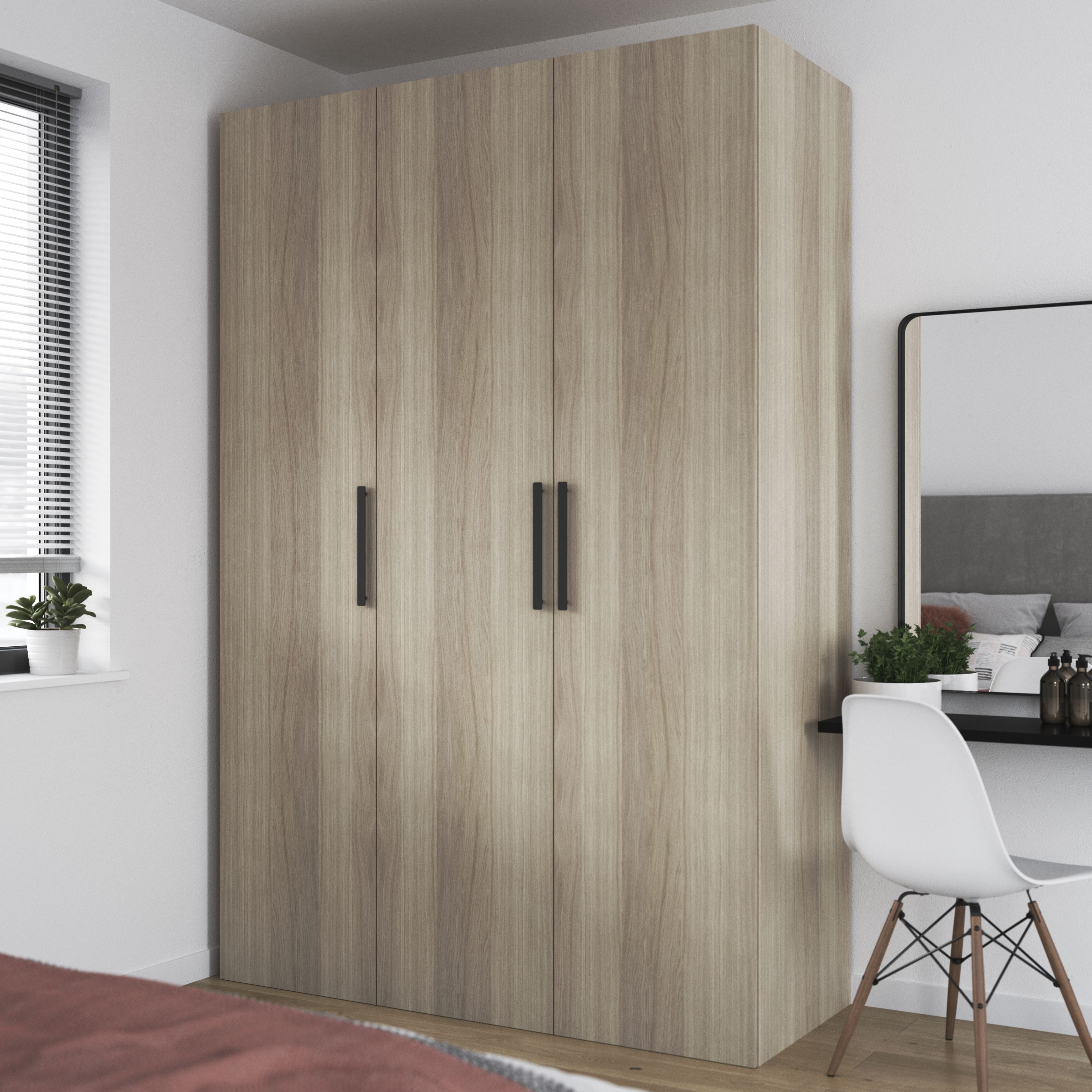 GoodHome Atomia Oak effect Modular furniture cabinet, (H)2250mm (W)500mm (D)580mm