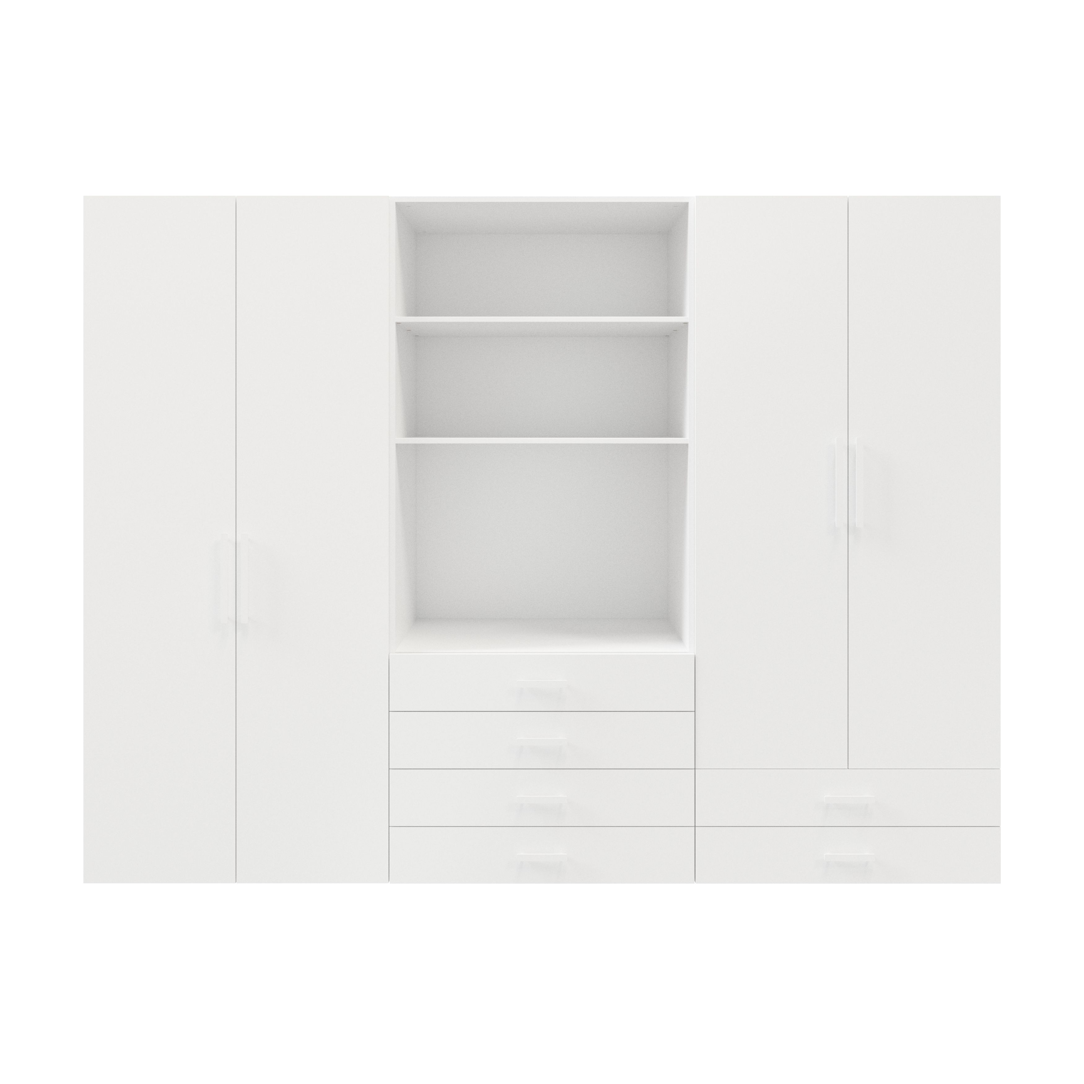 GoodHome Atomia White Bedroom storage unit (H)2250mm (W)3000mm (D)580mm