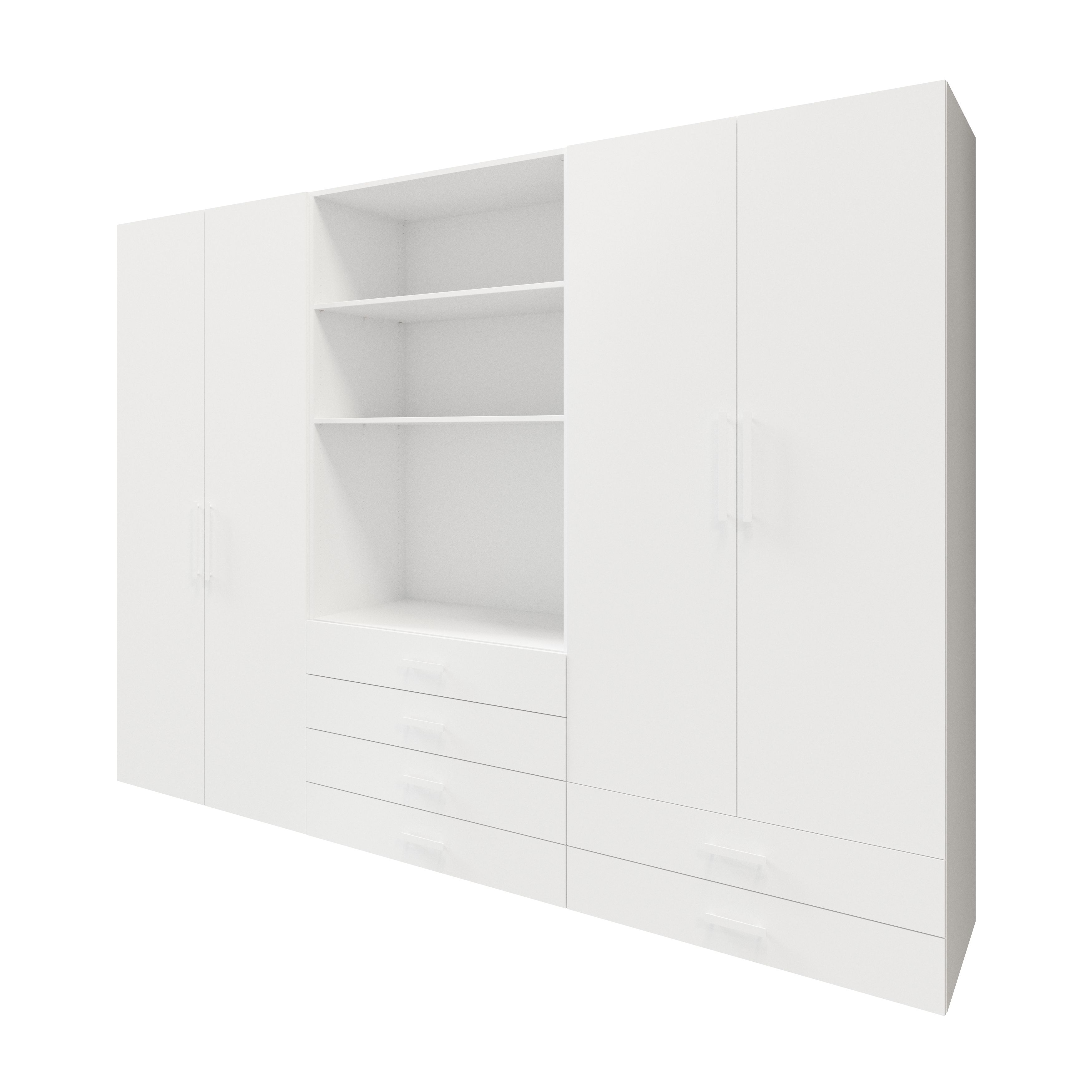 GoodHome Atomia White Bedroom storage unit (H)2250mm (W)3000mm (D)580mm