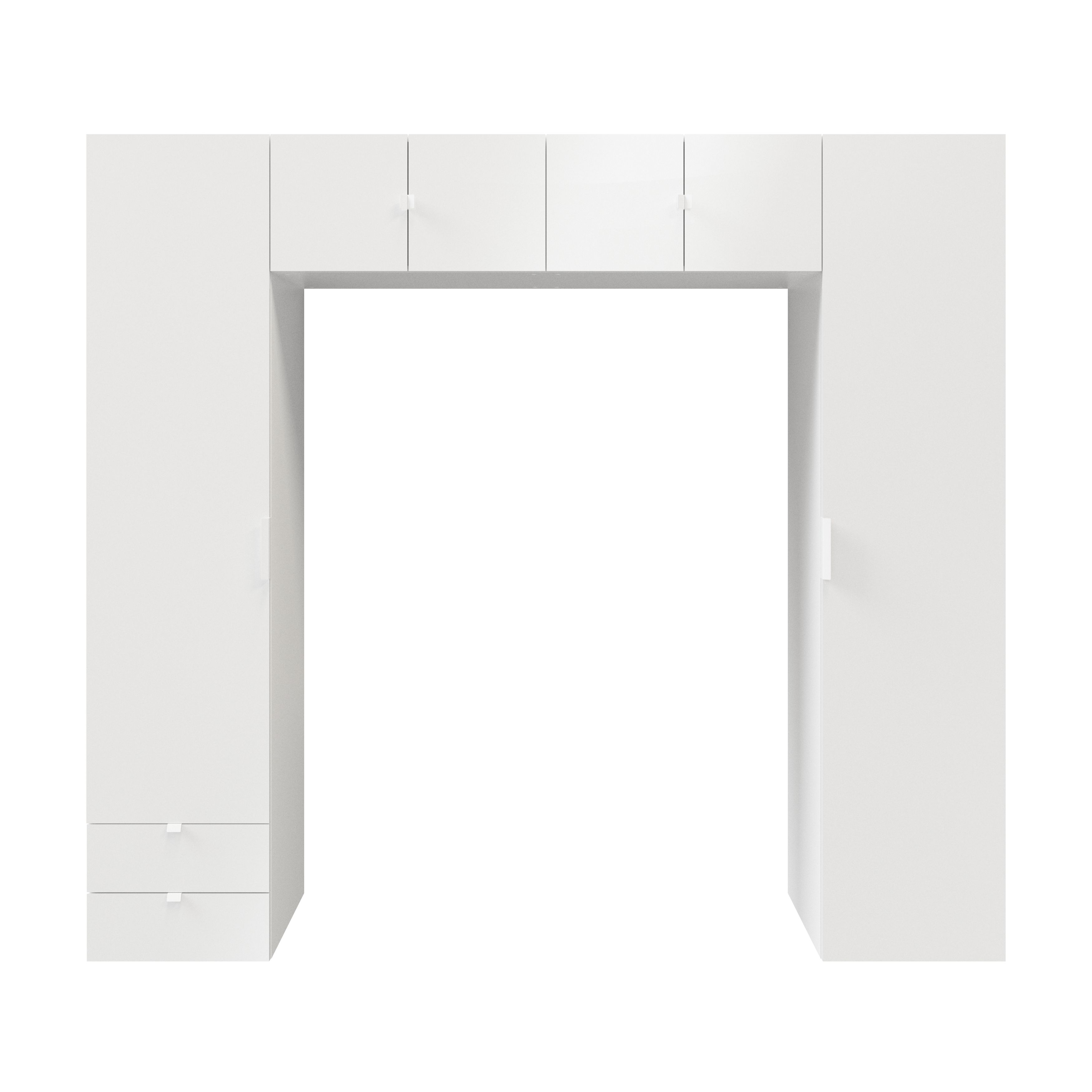 GoodHome Atomia White Door, White Overhead unit (H)2250mm (W)2500mm (D)450mm