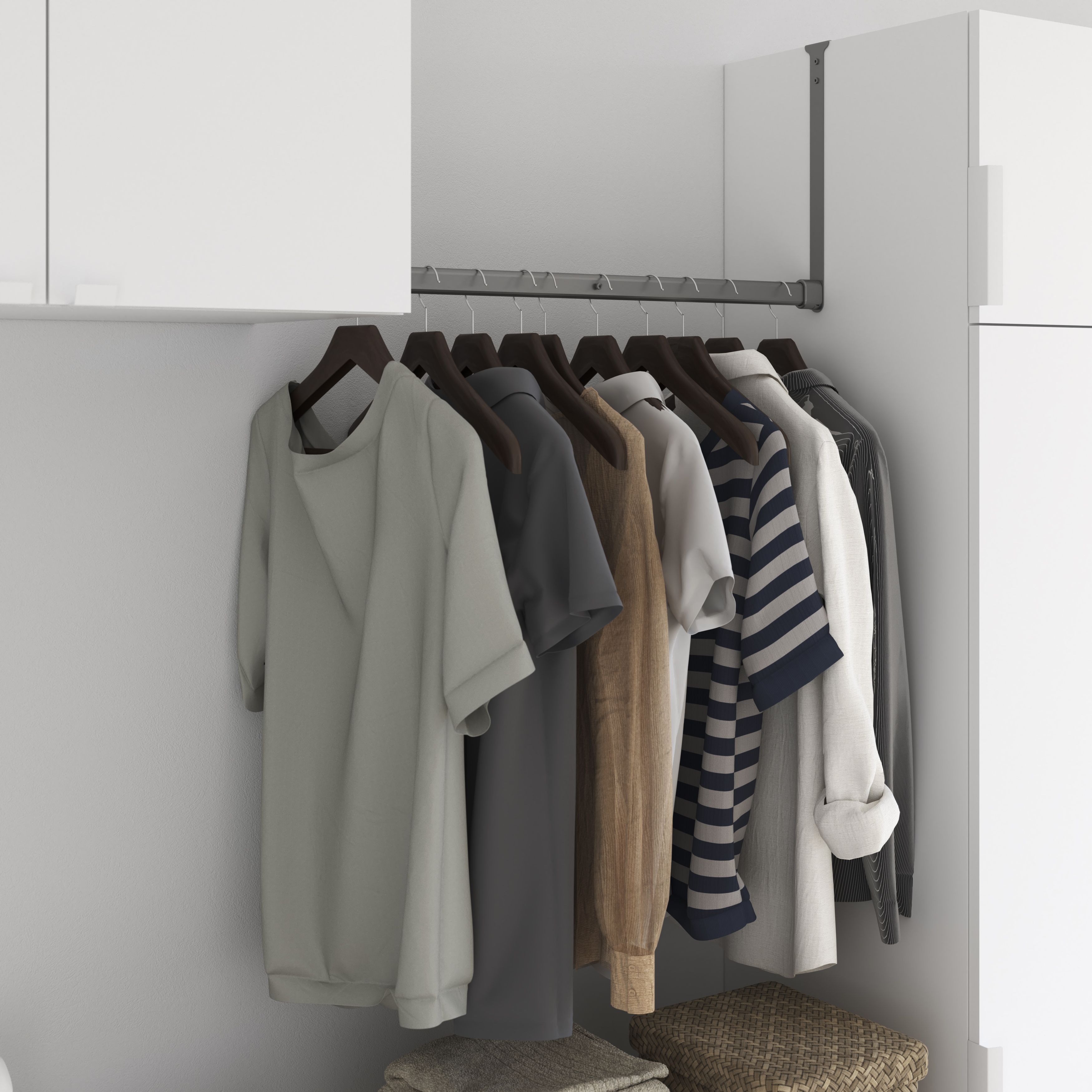GoodHome Atomia White Medium Wall storage kit (H)750mm