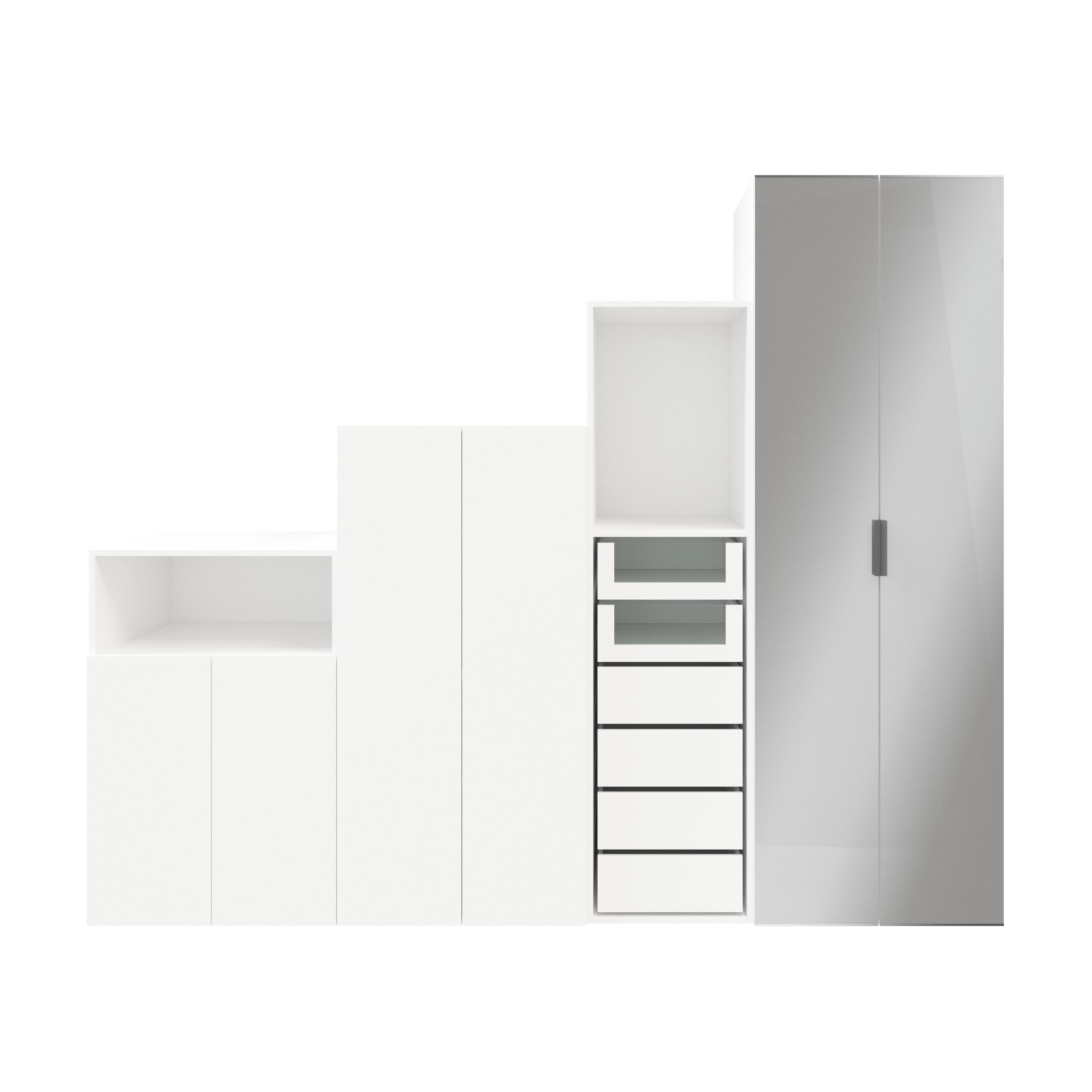 GoodHome Atomia White Modular furniture cabinet, (H)1125mm (W)750mm (D)580mm