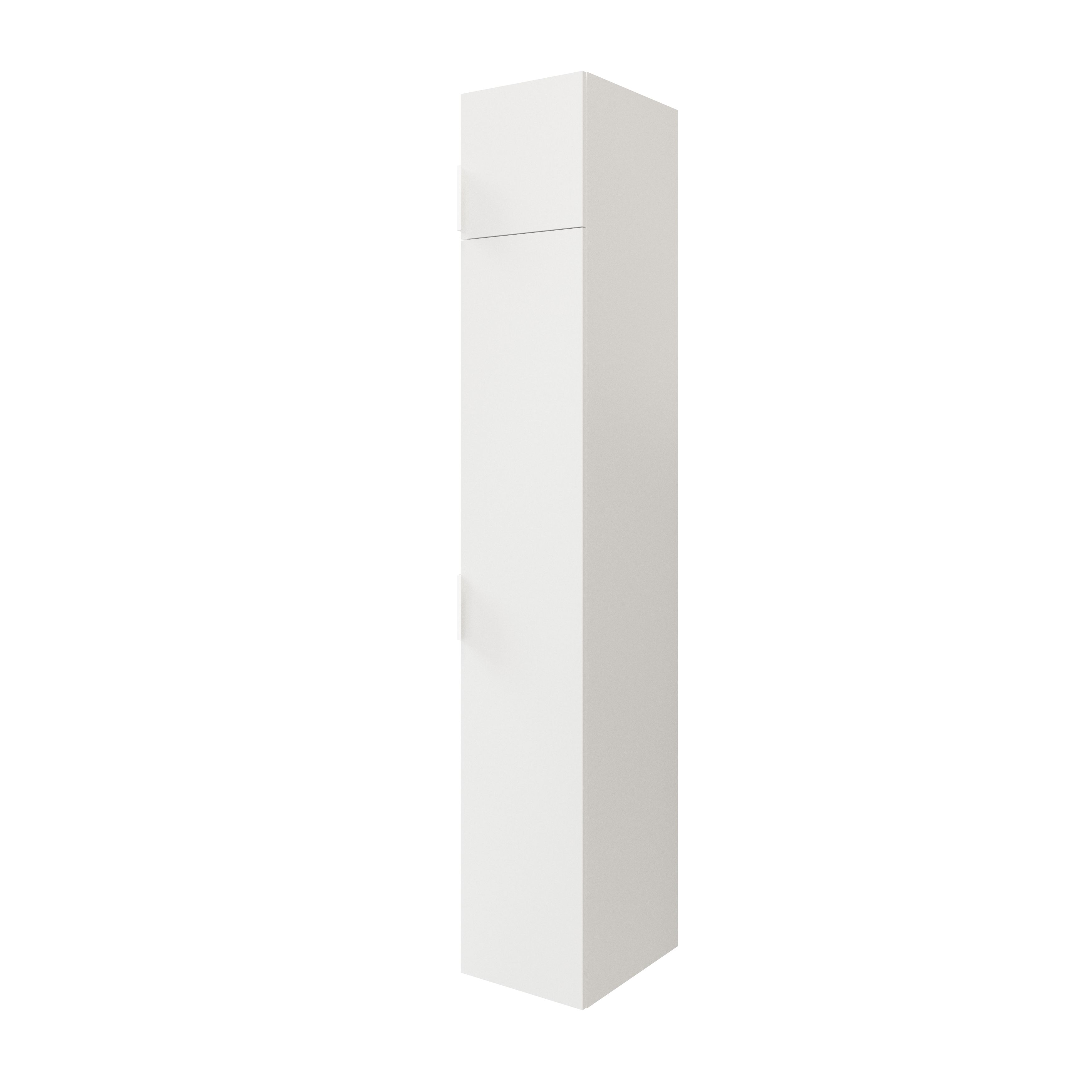 GoodHome Atomia White Modular furniture cabinet, (H)1875mm (W)375mm (D)450mm