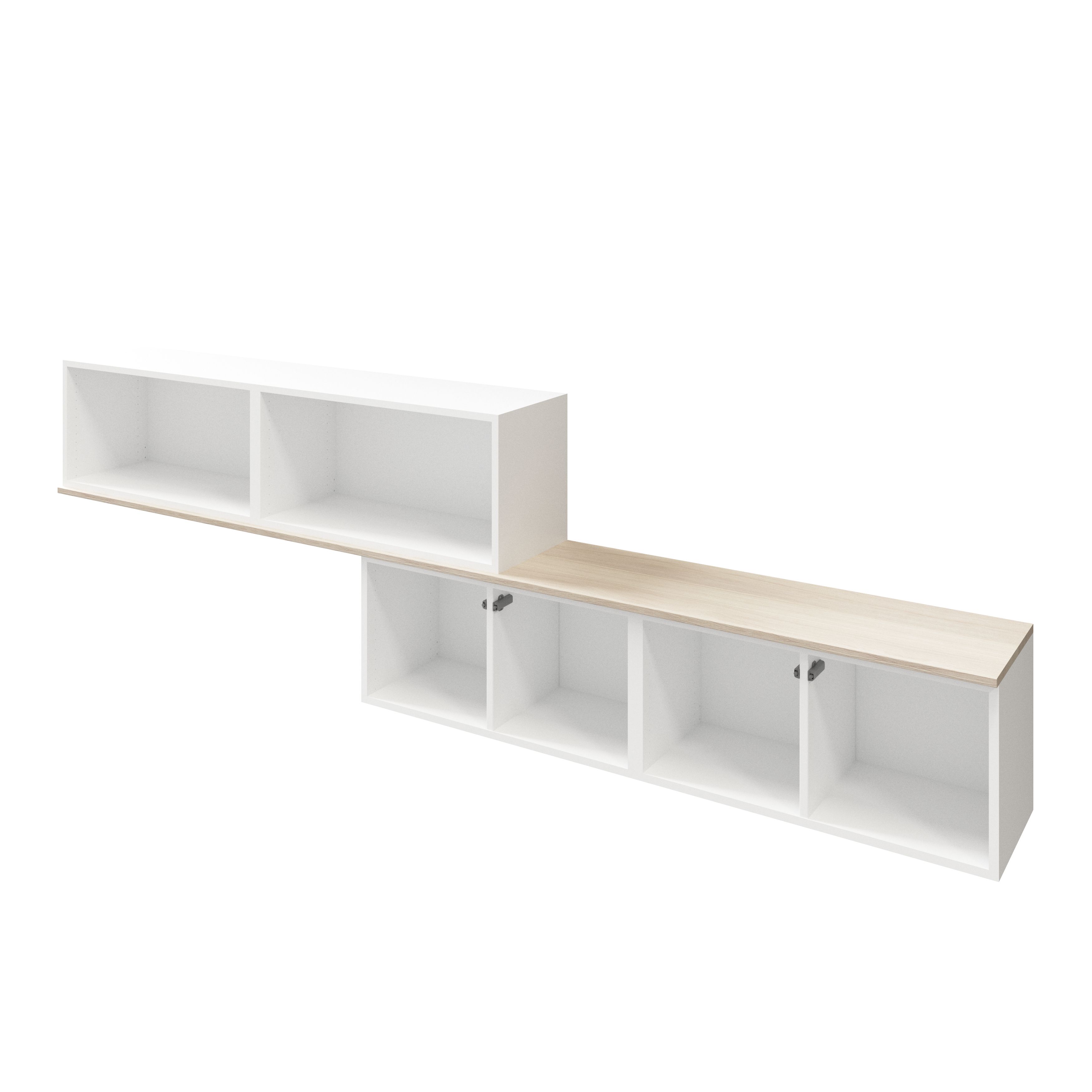 GoodHome Atomia White Oak effect Small Wall storage kit (H)750mm