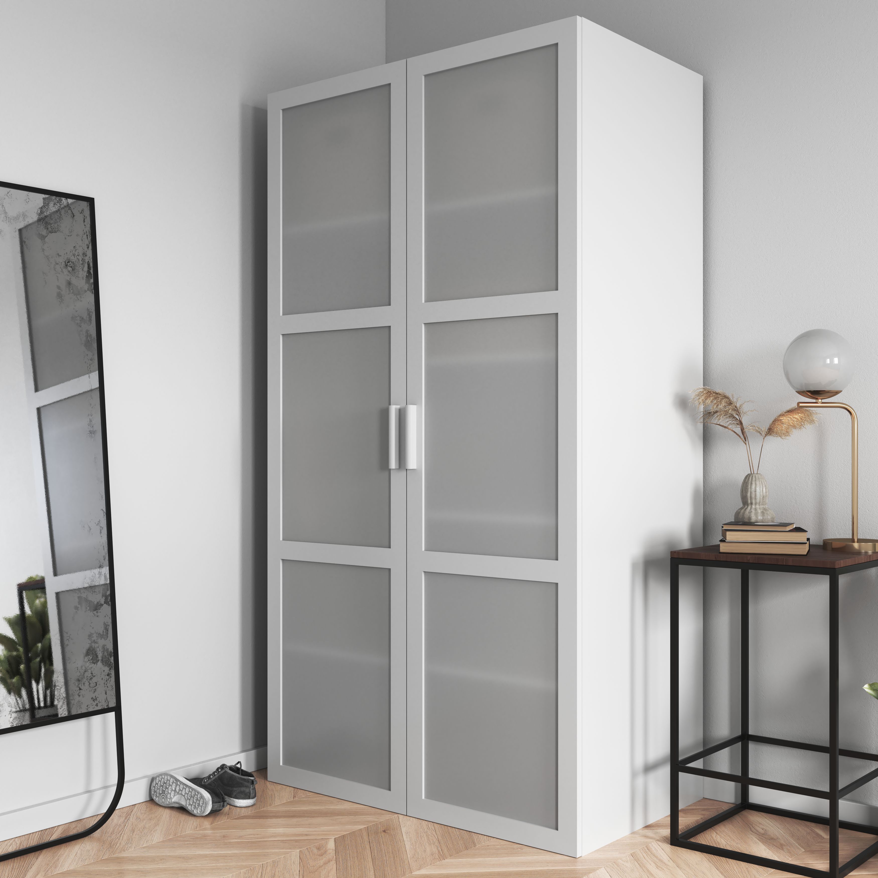 GoodHome Atomia White Opaque Non-mirrored Modular furniture door, (H) 2247mm (W) 497mm