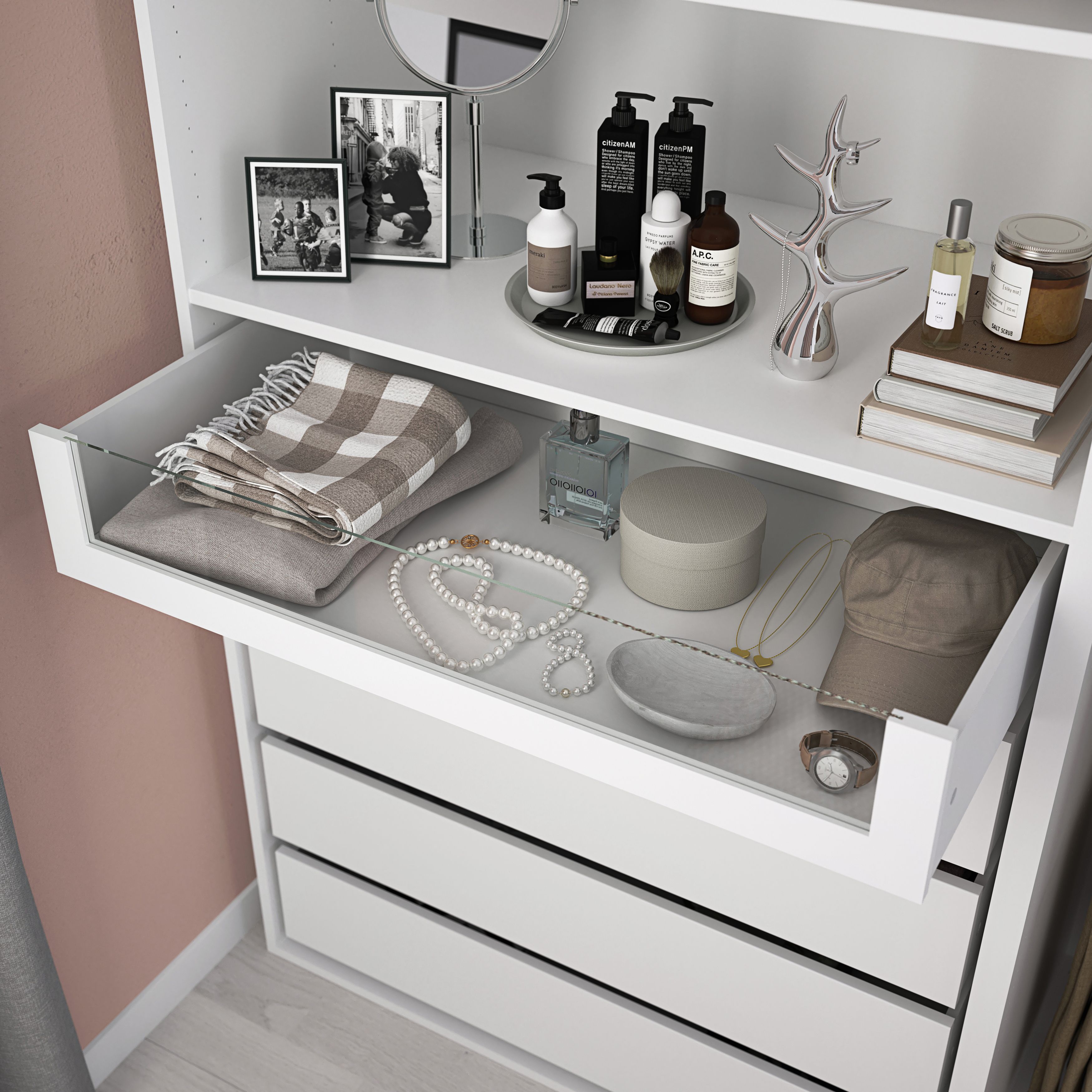 GoodHome Atomia White Shaker Internal Drawer (H)170mm (W)937mm (D)500mm