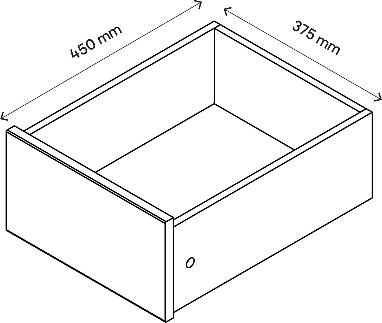 GoodHome Atomia White Slab Internal Drawer (H)170mm (W)339mm (D)390mm