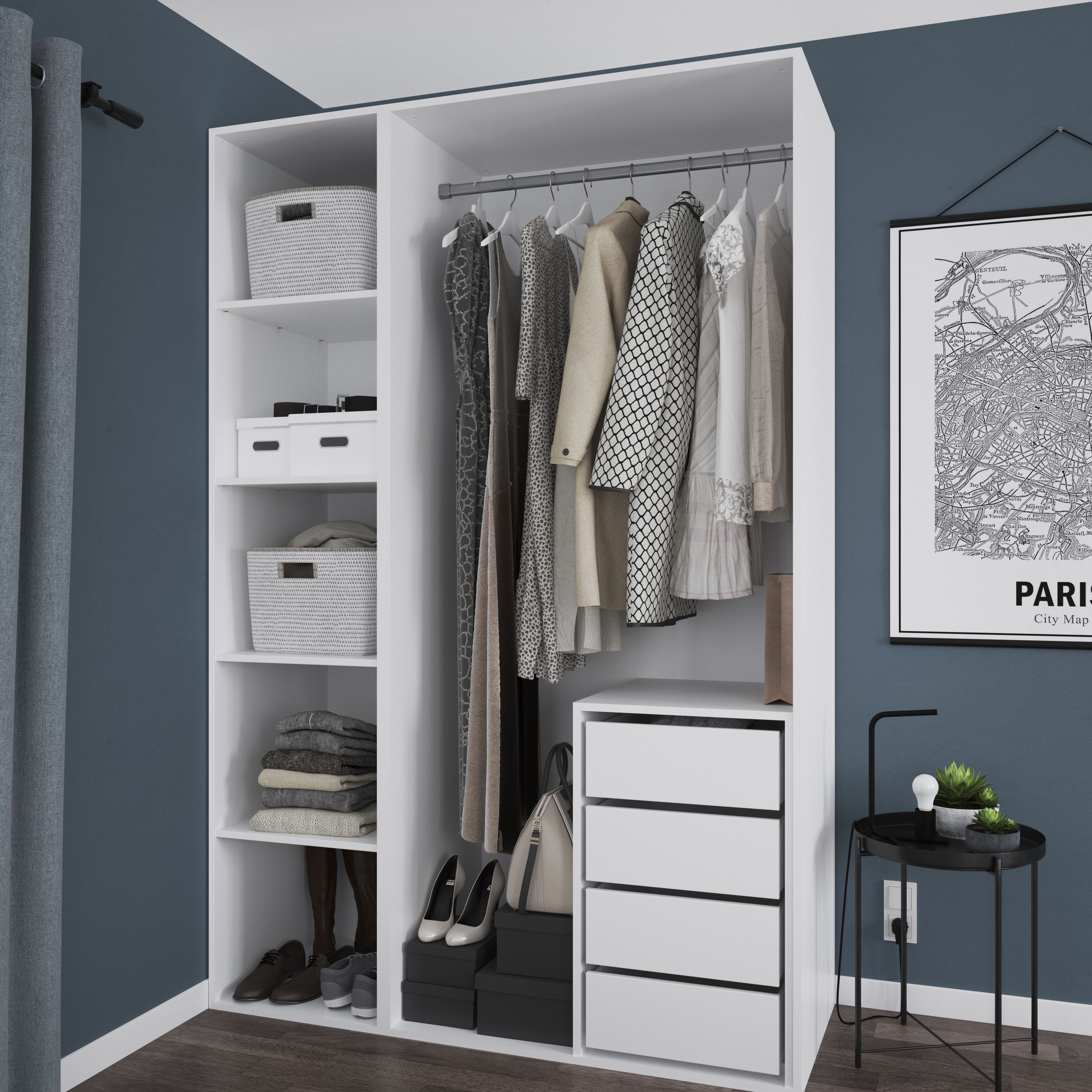GoodHome Atomia White Slab Internal Drawer (H)170mm (W)464mm (D)500mm