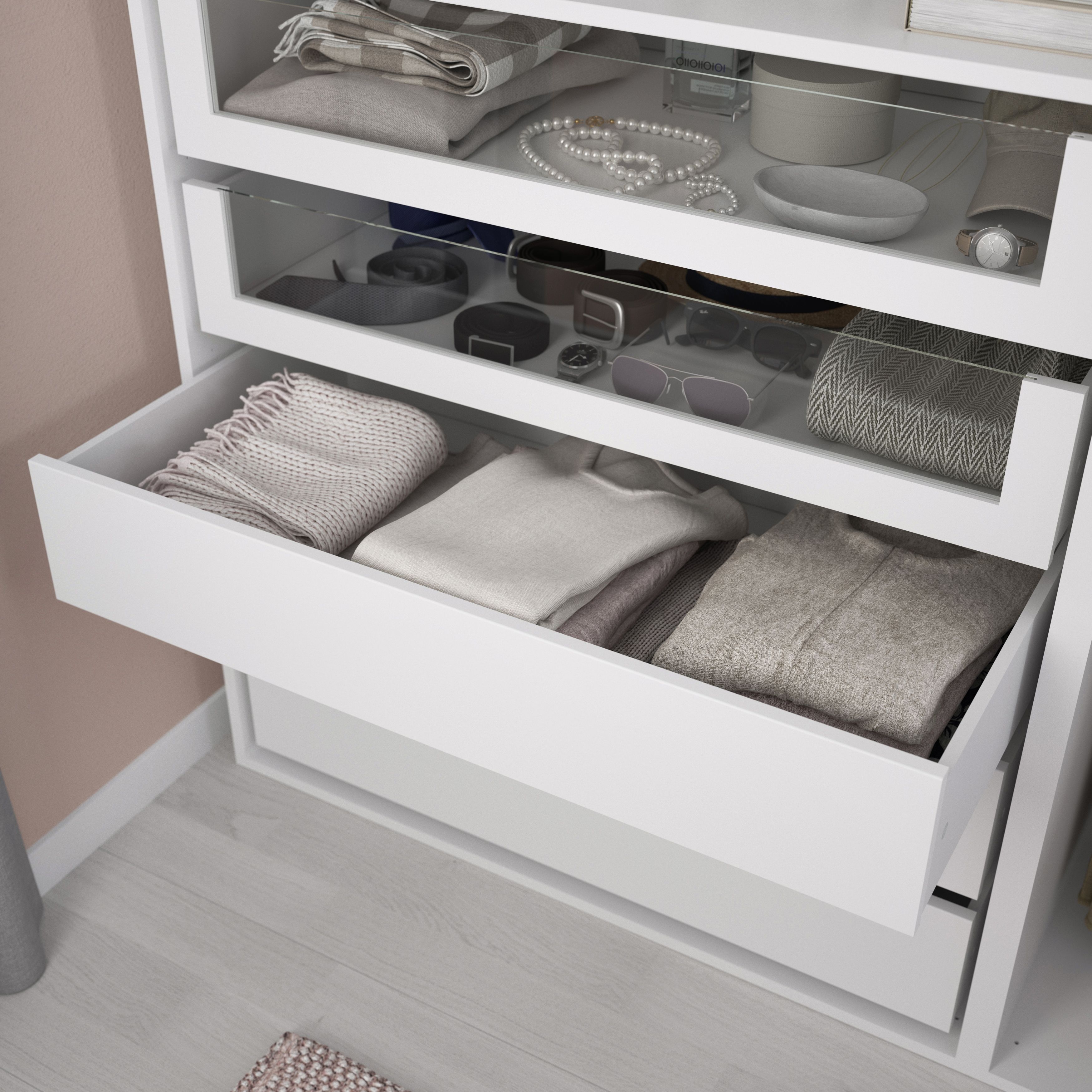 GoodHome Atomia White Slab Internal Drawer (H)170mm (W)937mm (D)500mm