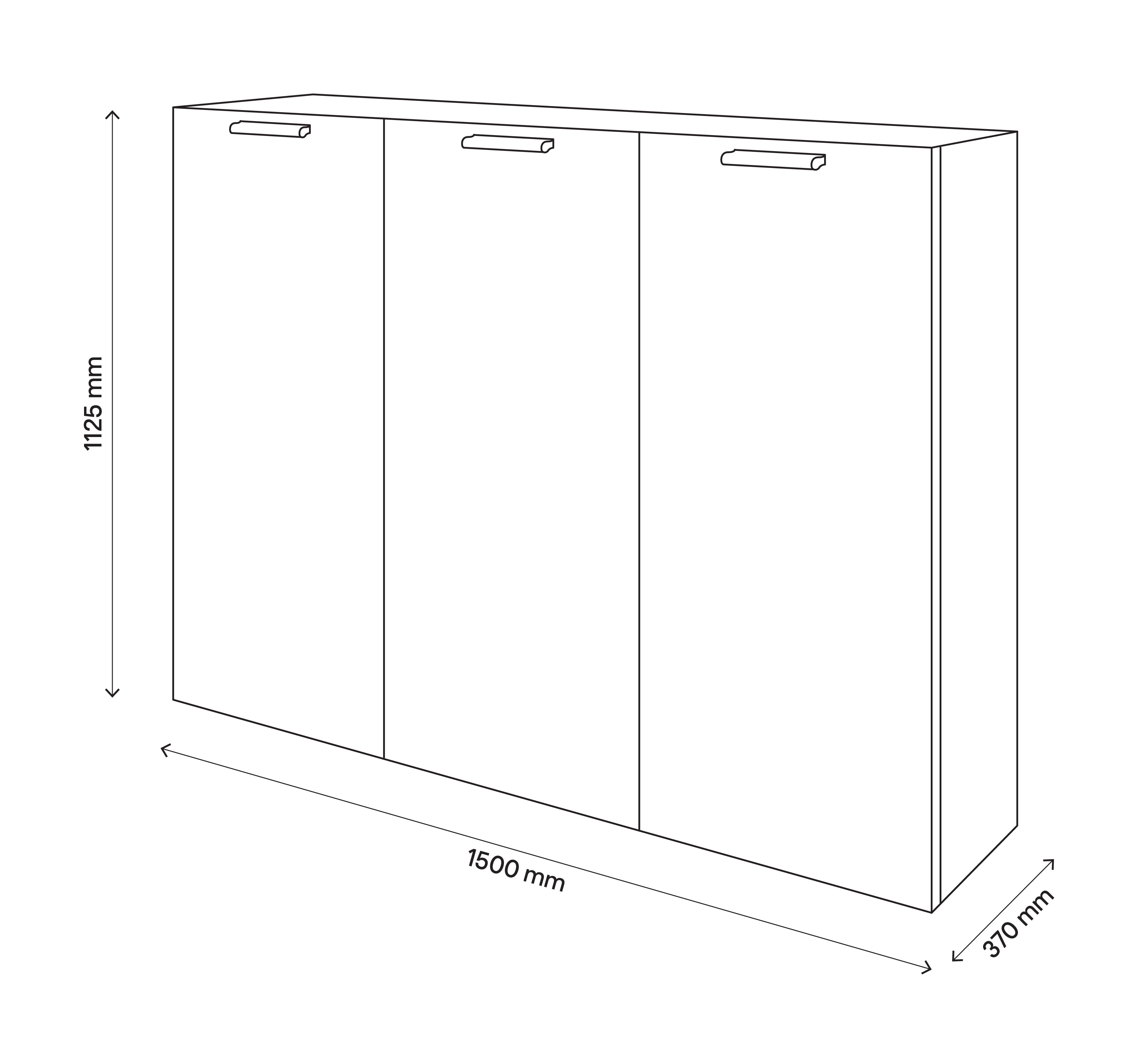 GoodHome Atomia White Small Storage unit (H)1125mm