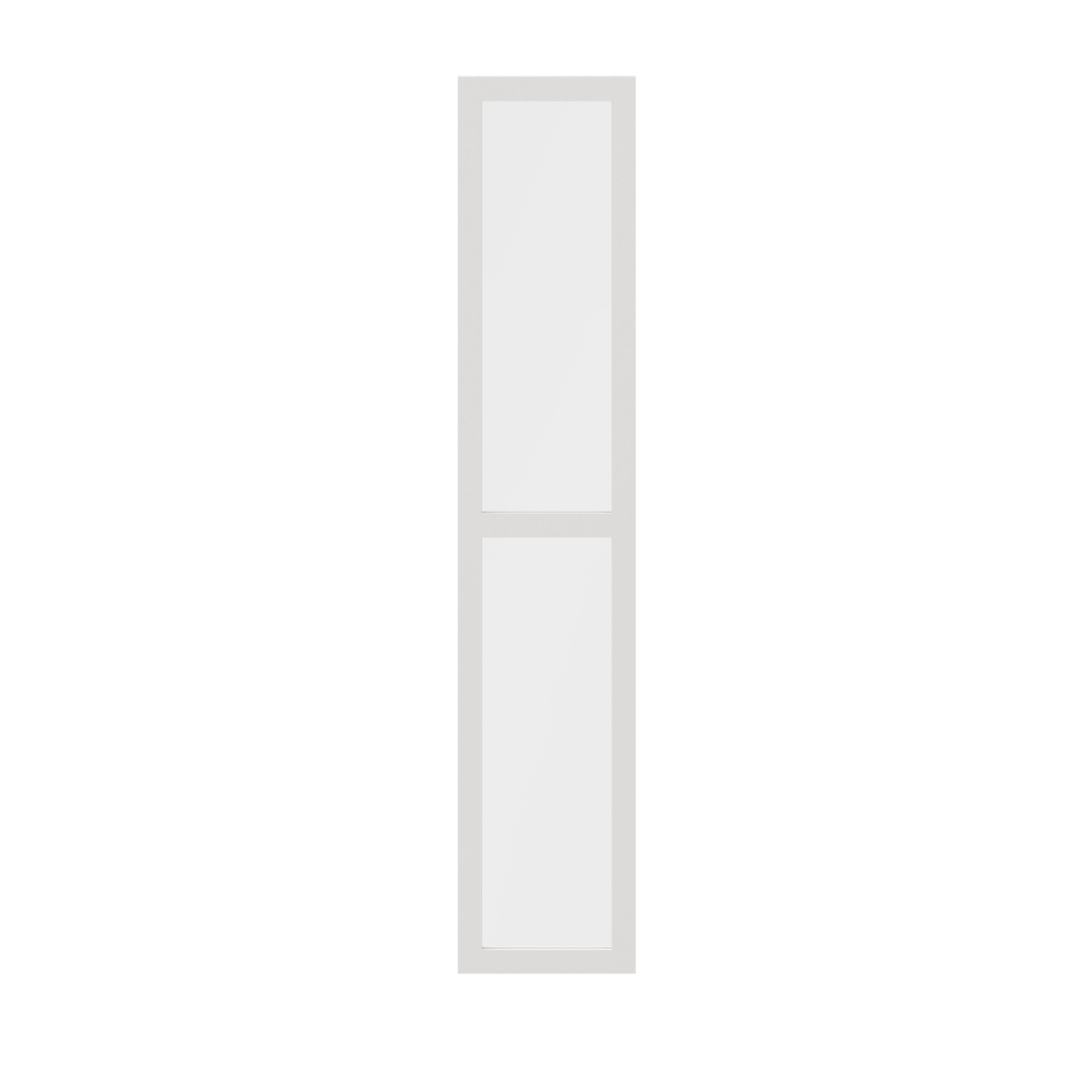 GoodHome Atomia White Transparent Non-mirrored Modular furniture door, (H) 1872mm (W) 372mm