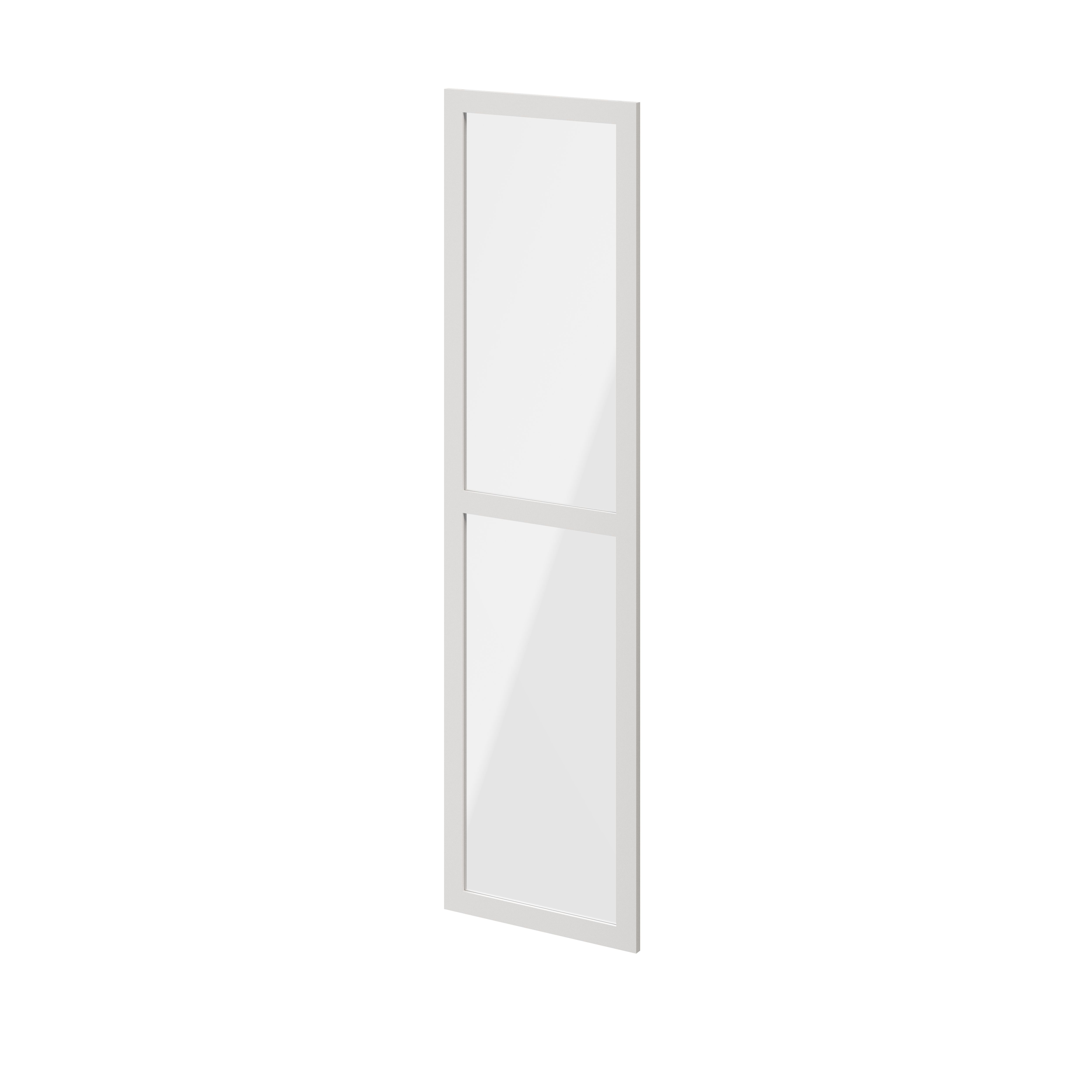 GoodHome Atomia White Transparent Non-mirrored Modular furniture door, (H) 1872mm (W) 497mm