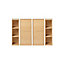GoodHome Avela Matt Brown Oak effect Wall Cabinet (W)1200mm (H)900mm