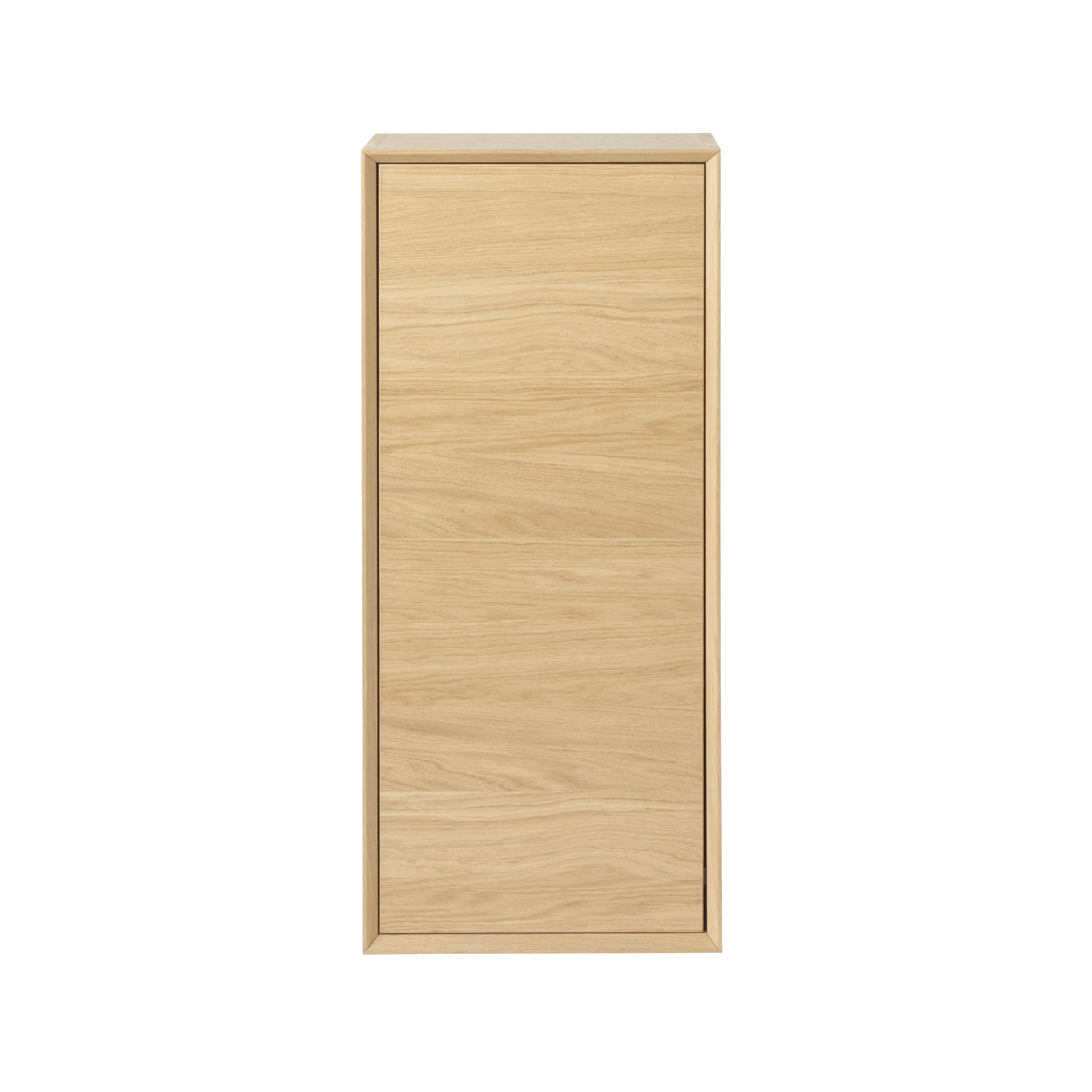 GoodHome Avela Matt Brown Oak effect Wall cabinet (W)1200mm (H)900mm