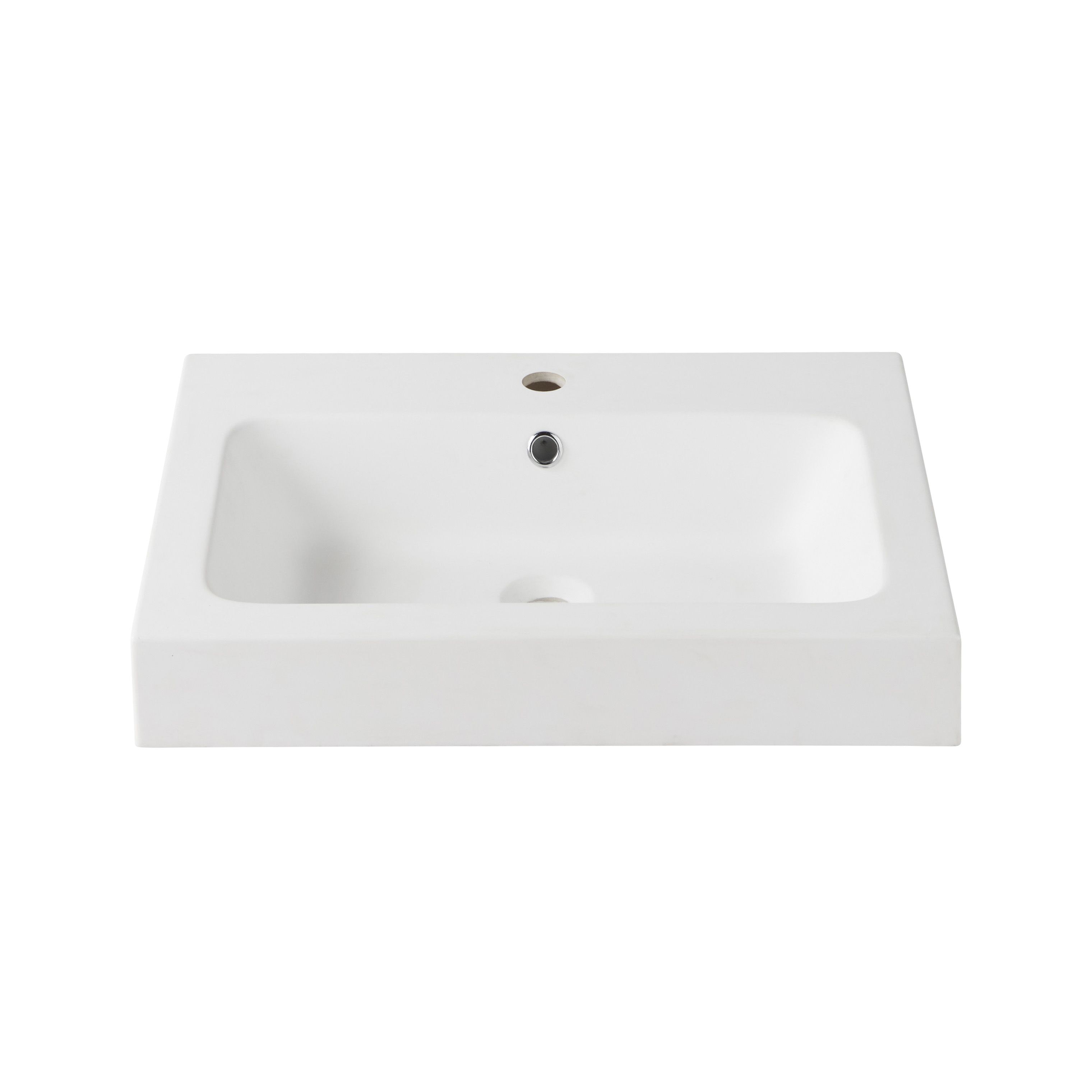 GoodHome Avela Matt Oak effect Freestanding Vanity unit & basin set (W)600mm (H)952mm