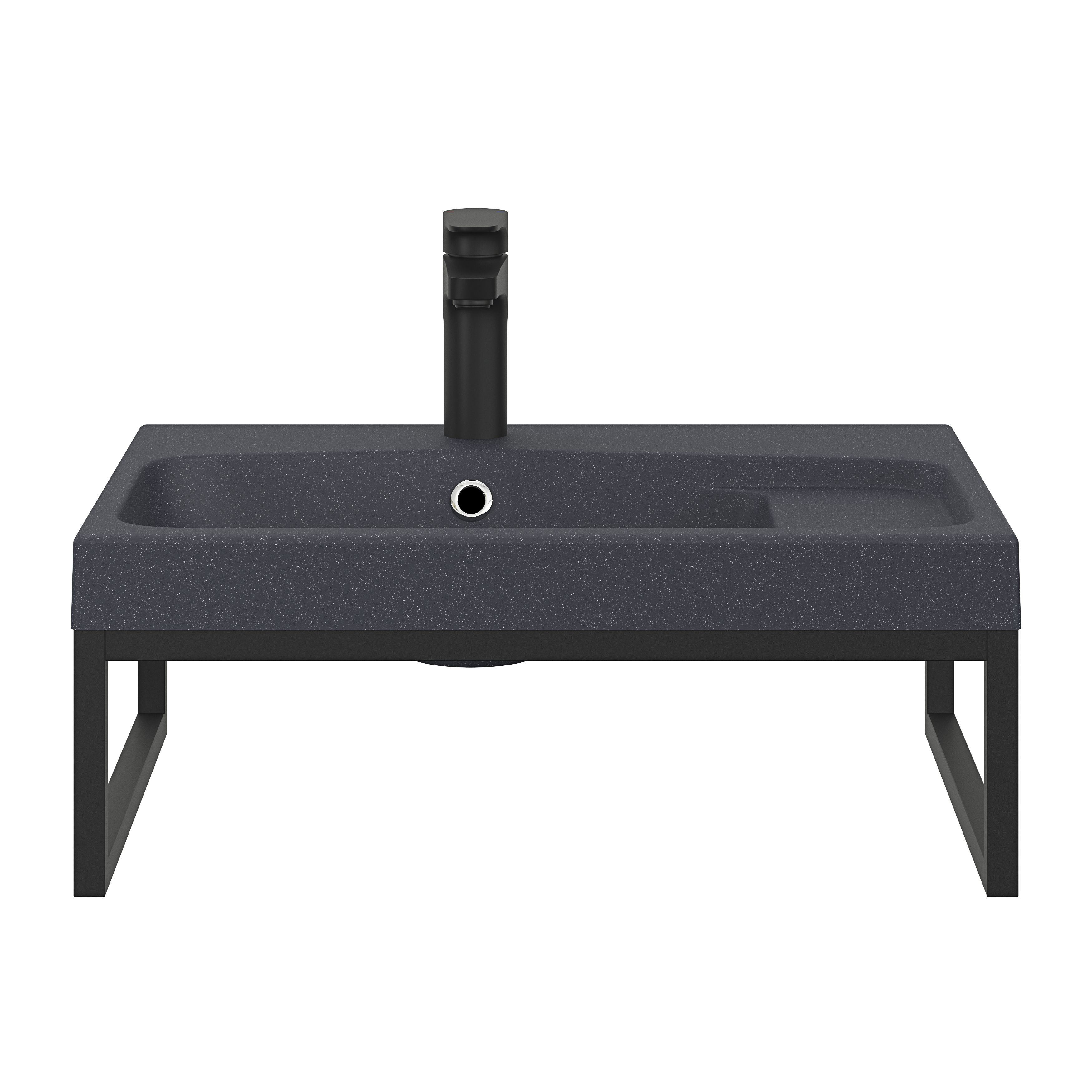 GoodHome Avela Matt Oak effect Freestanding Vanity unit & basin set (W)604mm (H)934mm