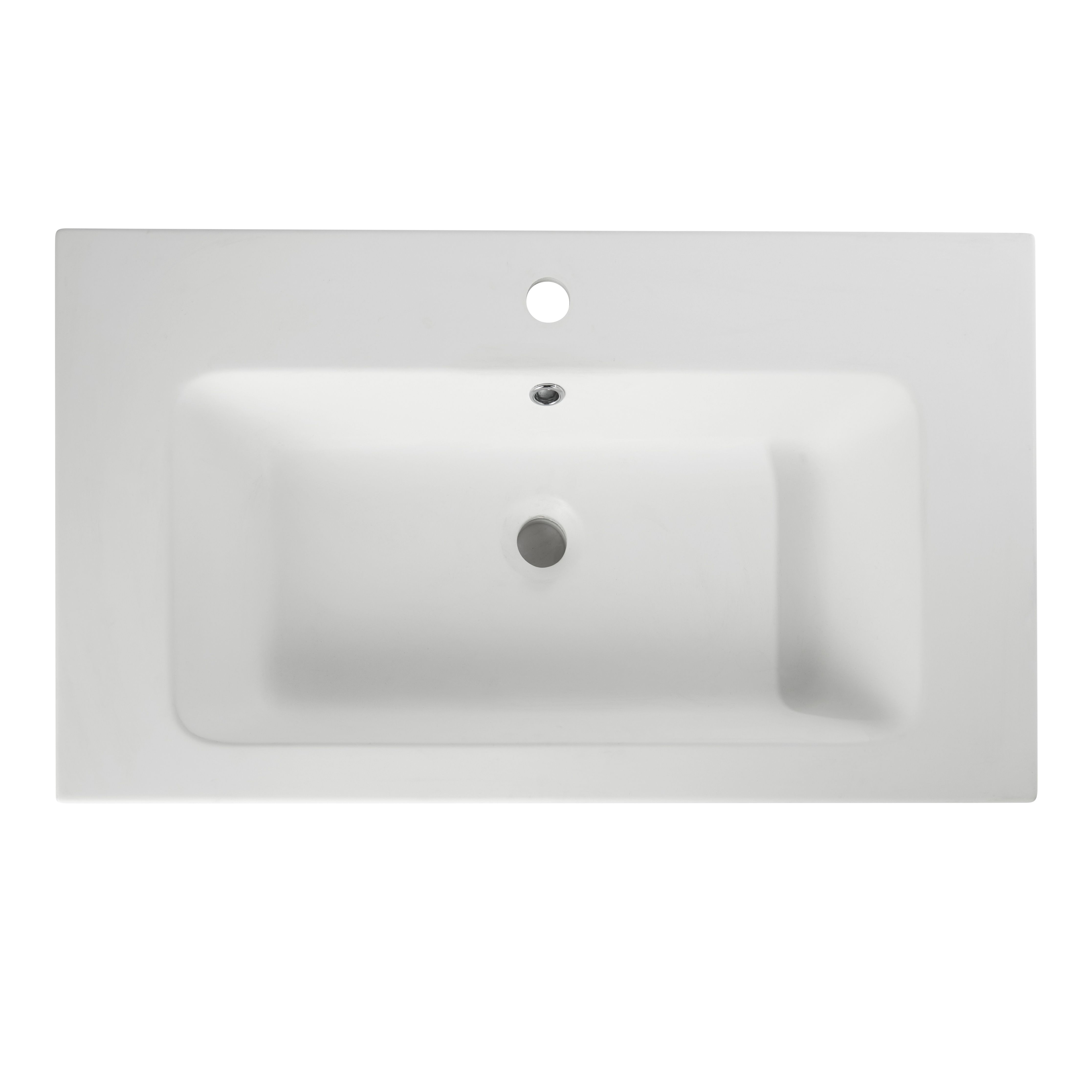 GoodHome Avela Matt Oak effect Freestanding Vanity unit & basin set (W)800mm (H)952mm