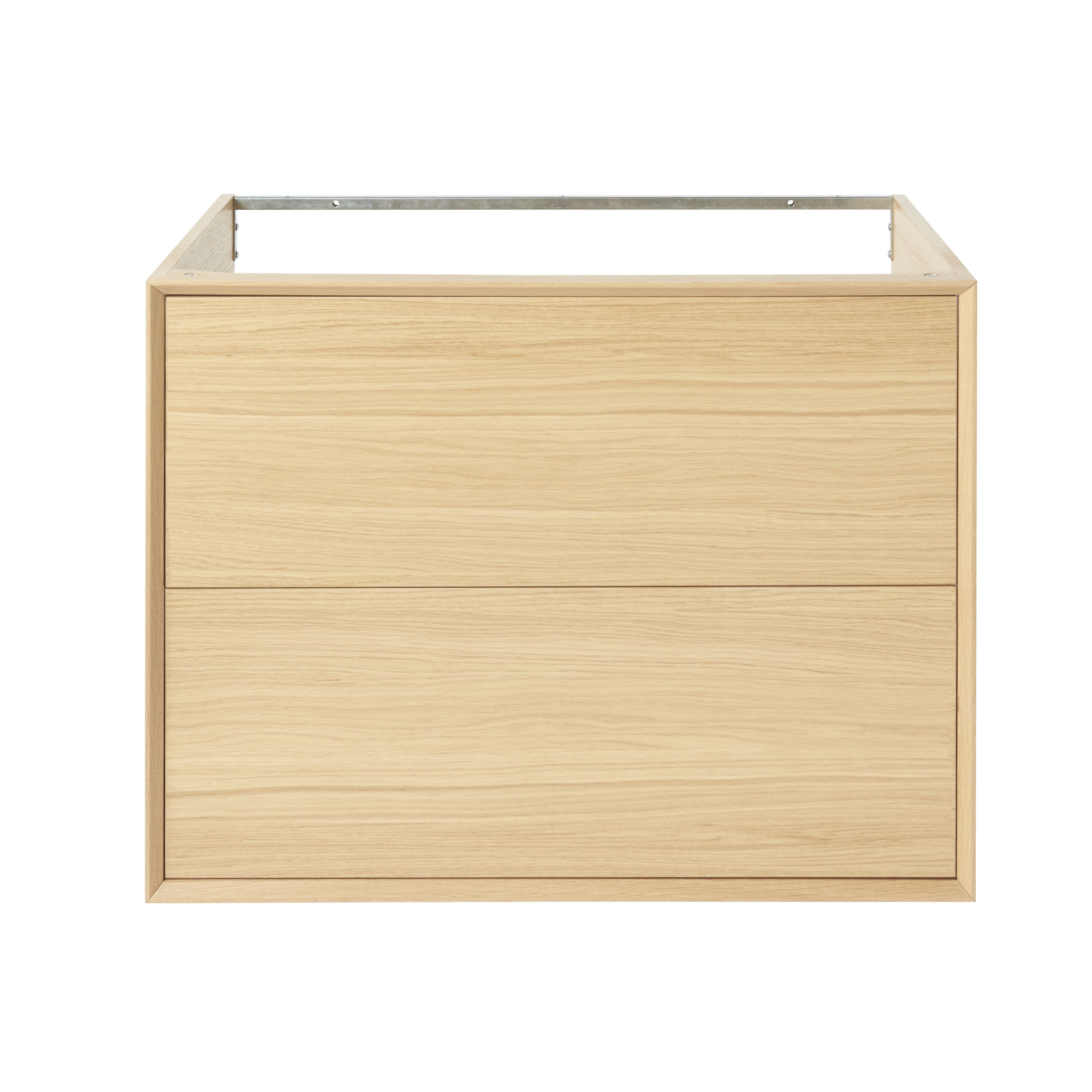 GoodHome Avela Oak effect Freestanding Vanity unit & basin set (W)804mm (H)934mm