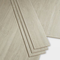 GoodHome Bachata Grey Wood effect Vinyl tile Pack of 14