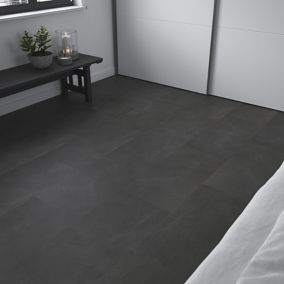 GoodHome Baila Black Stone effect Click flooring Pack of 12