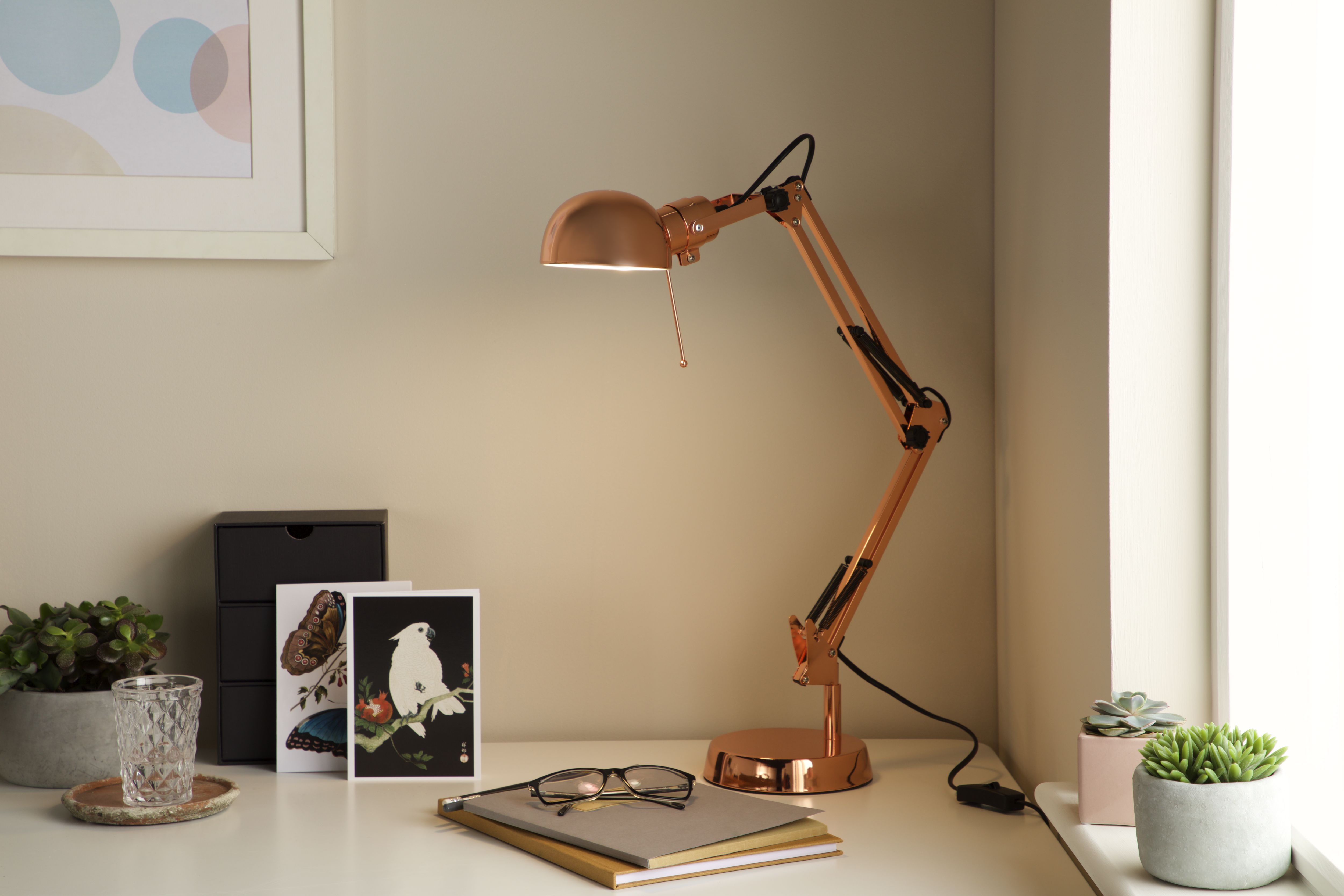 Copper best sale desk light