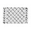 GoodHome Balan White & black Cotton Anti-slip Bath mat (L)800mm (W)500mm
