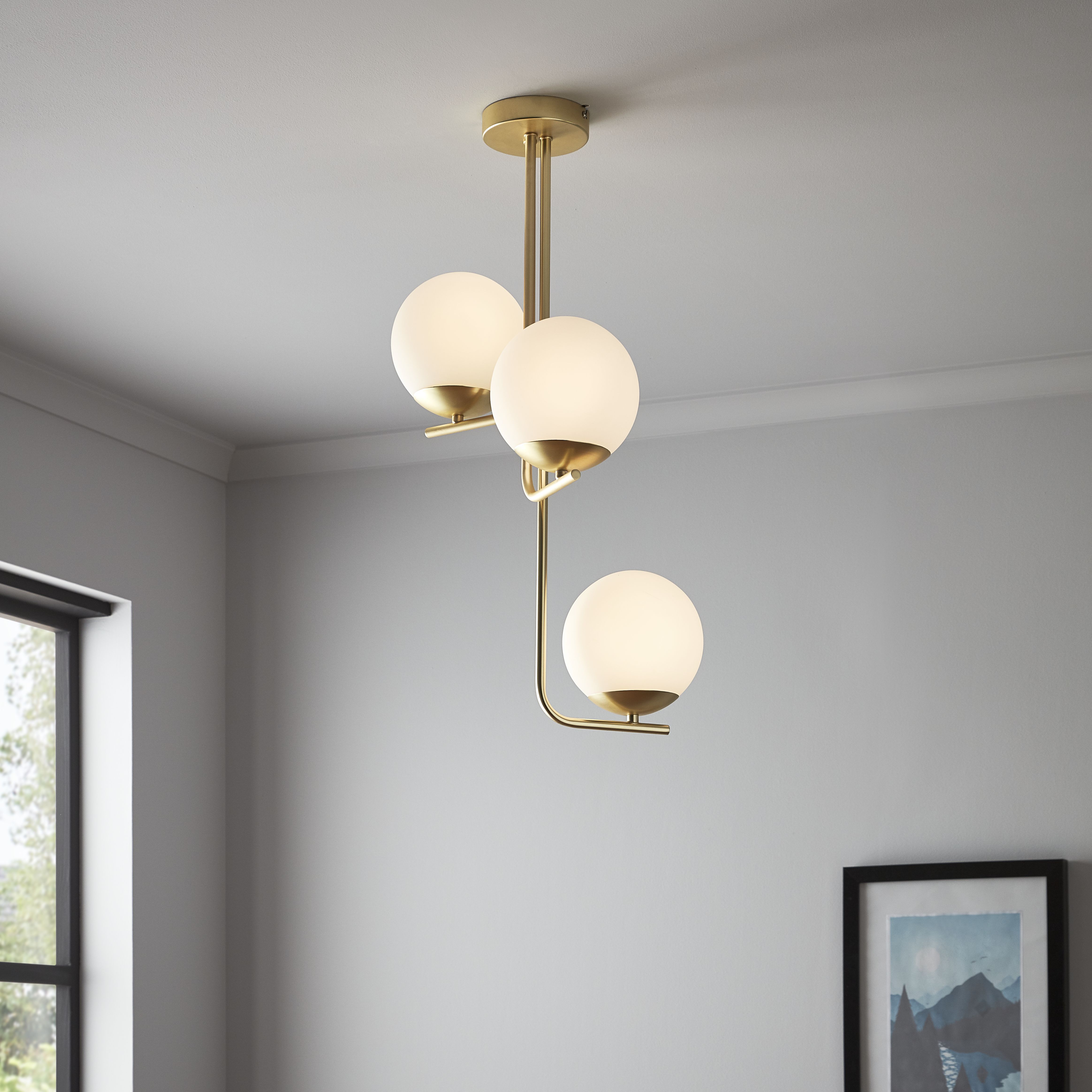 Brass on sale ceiling lights