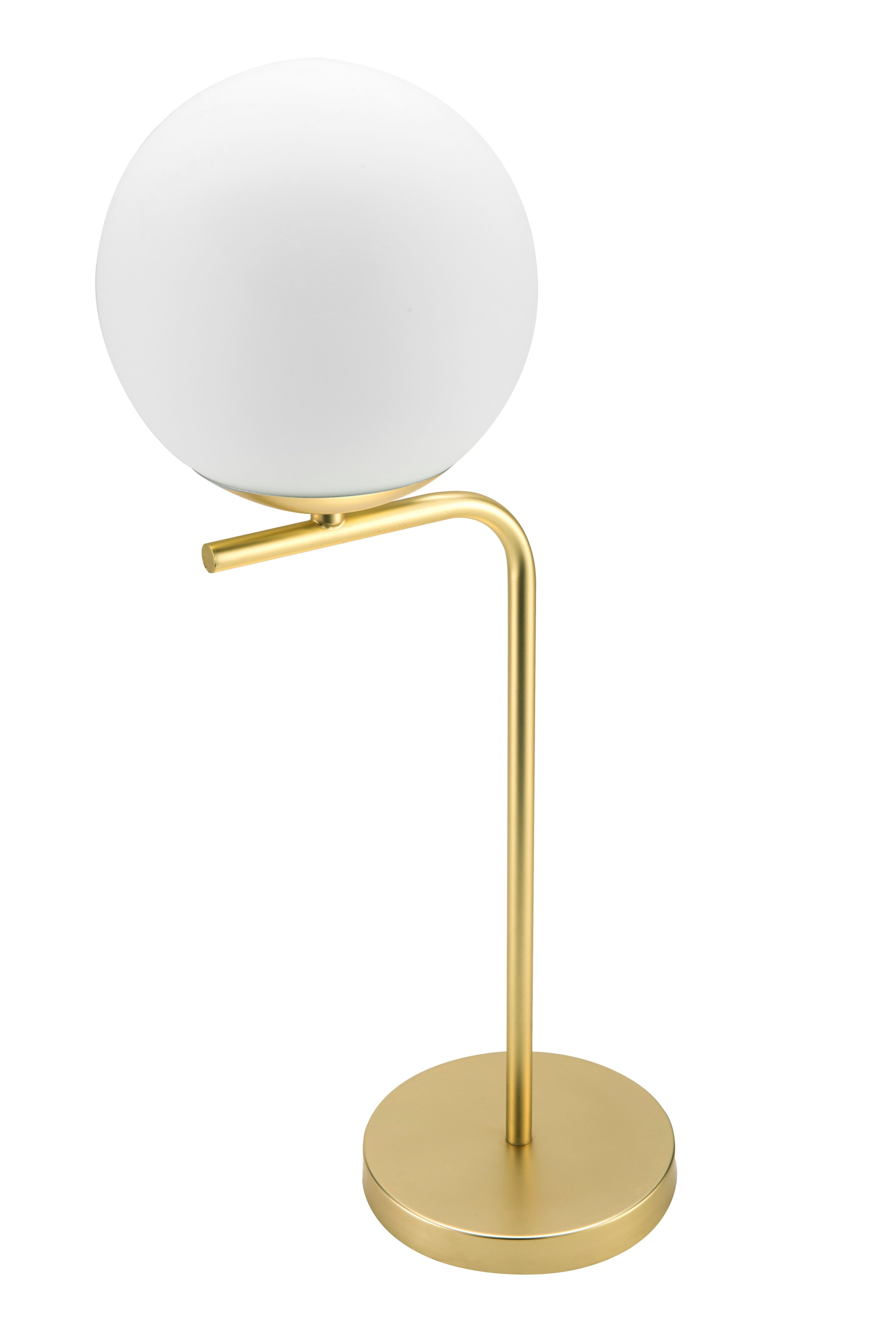 GoodHome Baldaz Matt Brass effect Round Table light