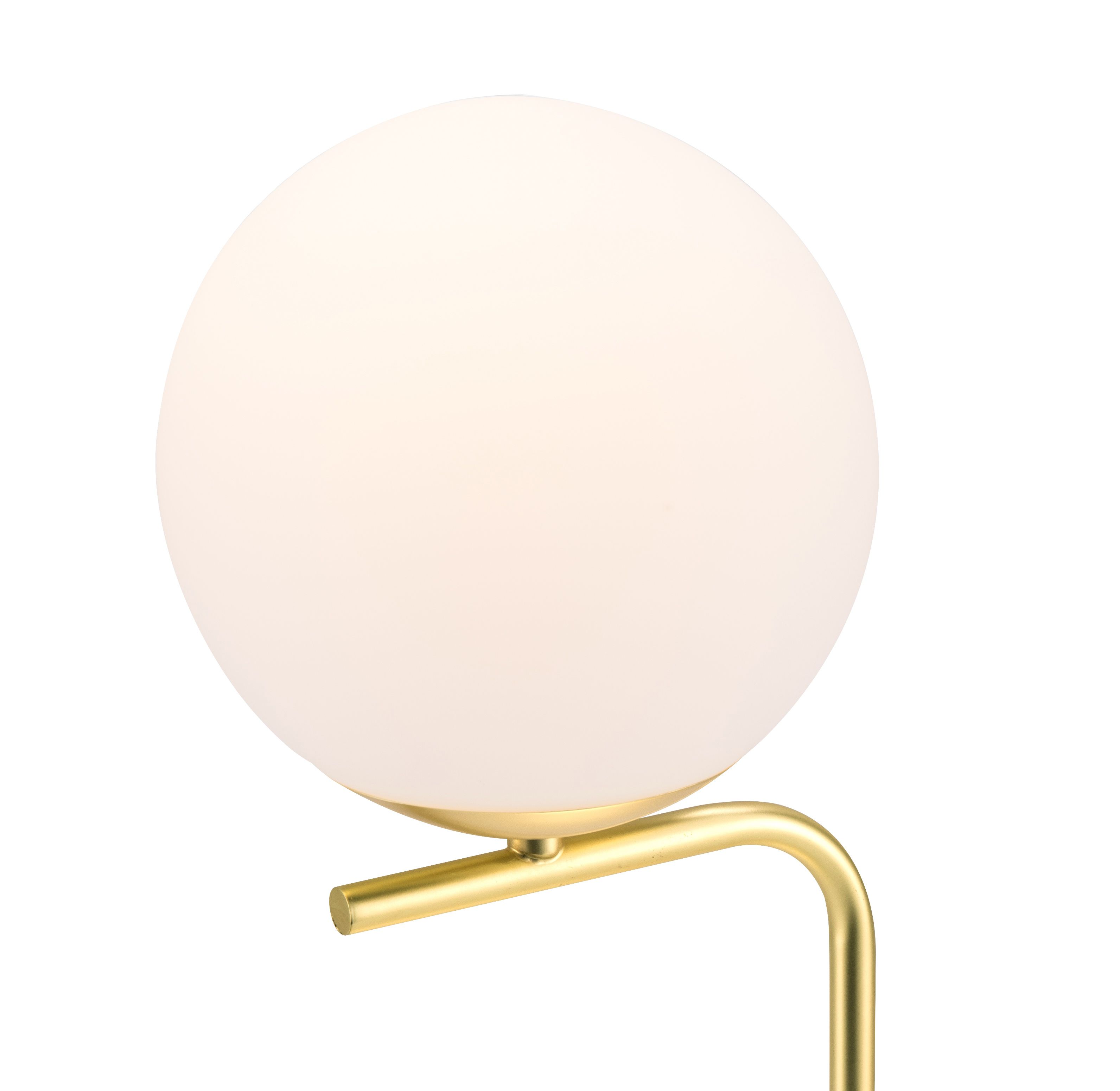 GoodHome Baldaz Matt Brass effect Round Table light