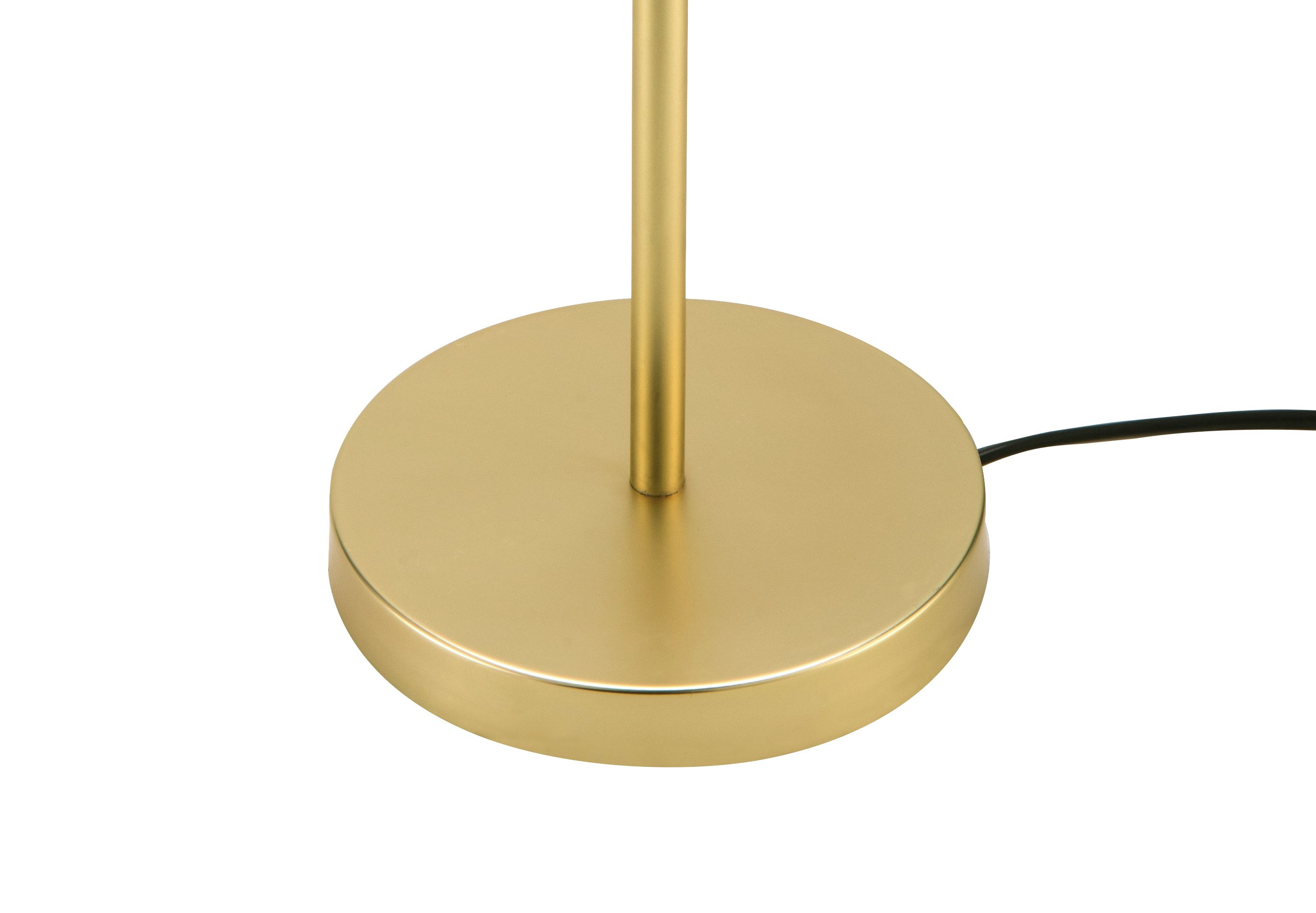 GoodHome Baldaz Matt Brass effect Round Table light