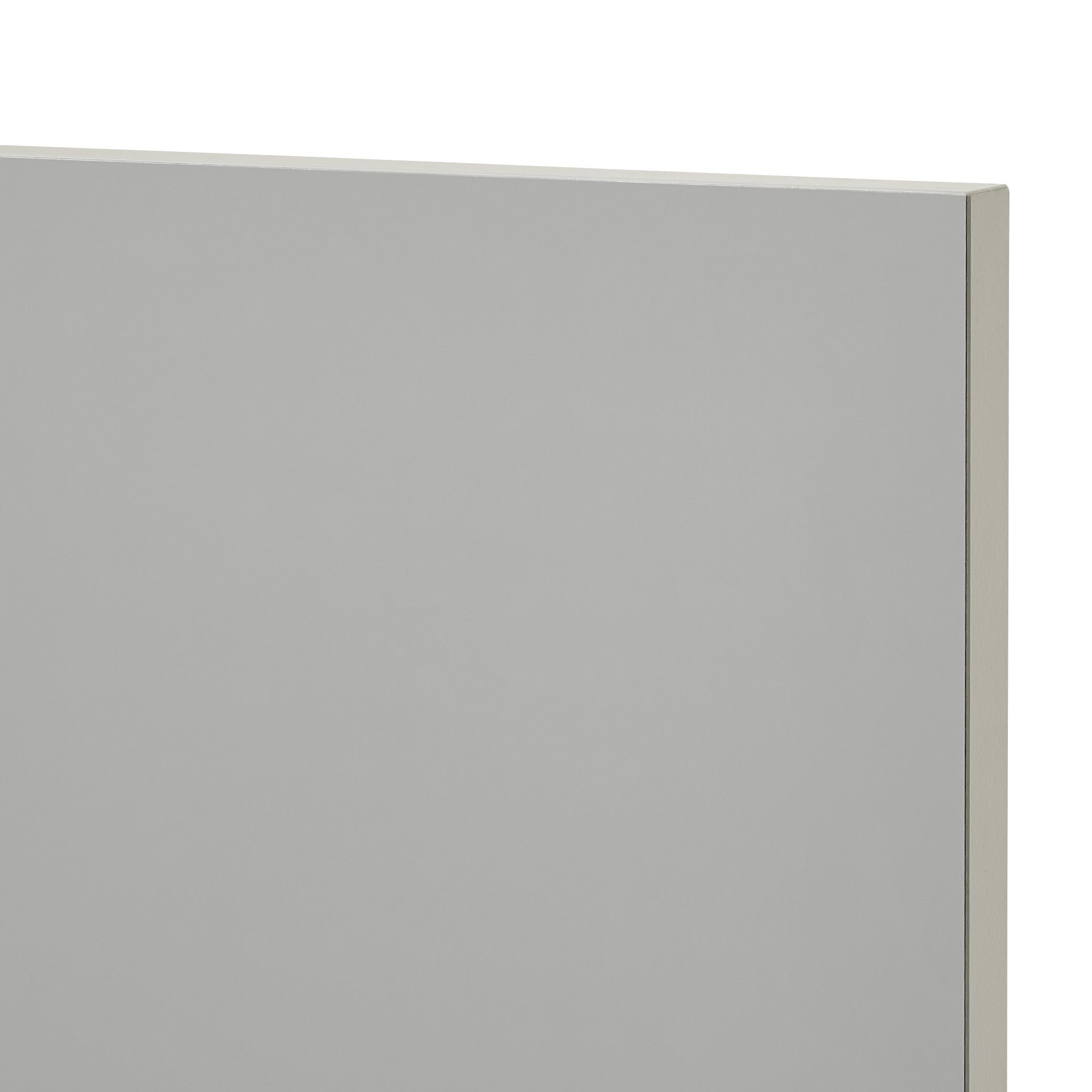 GoodHome Balsamita Matt grey slab 50:50 Larder Cabinet door (W)600mm (H)1001mm (T)16mm
