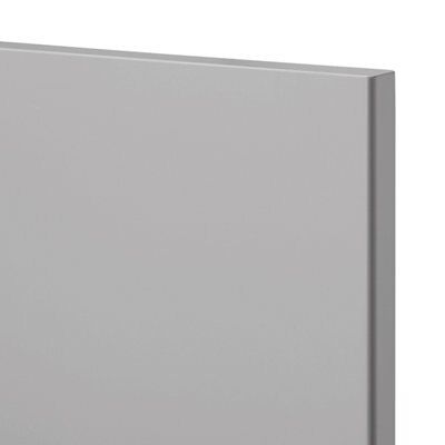 GoodHome Balsamita Matt grey slab 70:30 Larder/Fridge freezer Cabinet door (W)500mm (H)1287mm (T)16mm