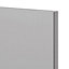 GoodHome Balsamita Matt grey slab 70:30 Larder/Fridge freezer Cabinet door (W)500mm (H)1467mm (T)16mm