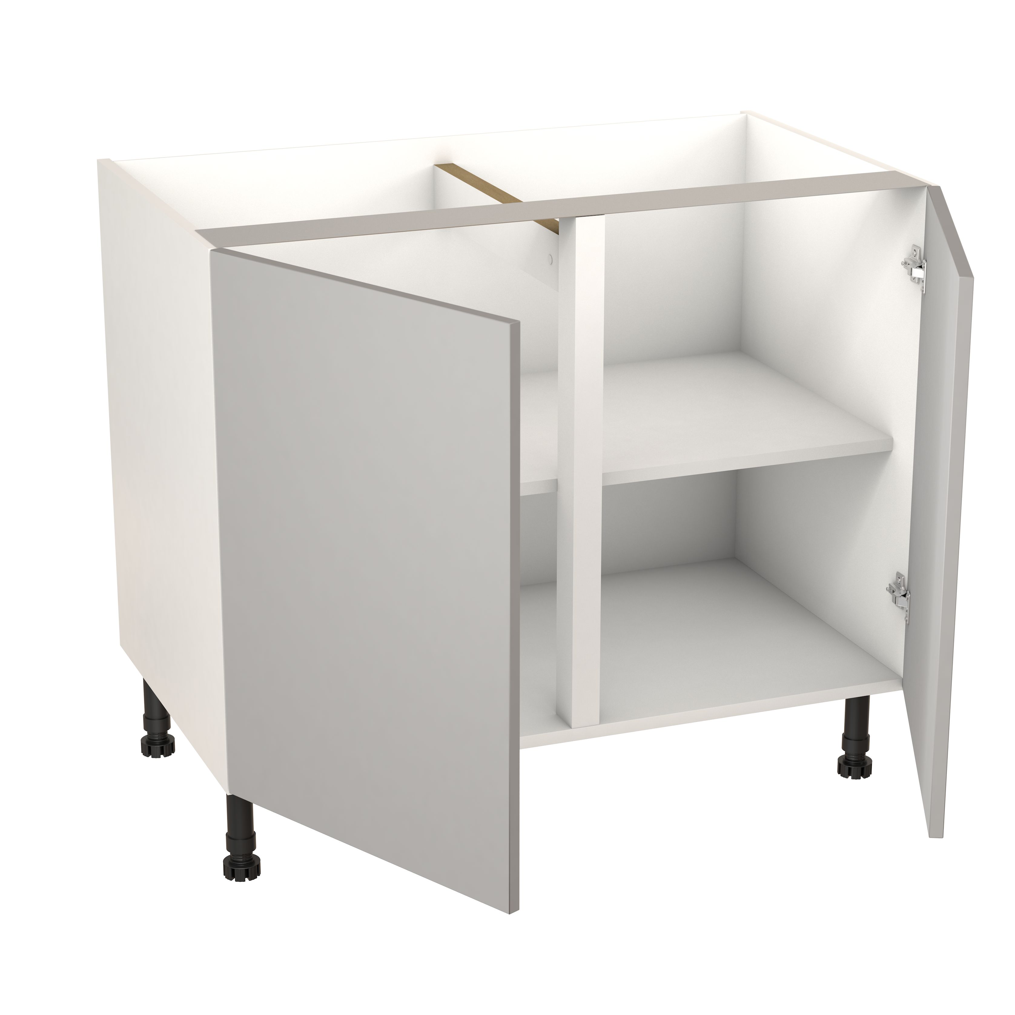 GoodHome Balsamita Matt grey slab Base Kitchen cabinet (W)1000mm (H)720mm